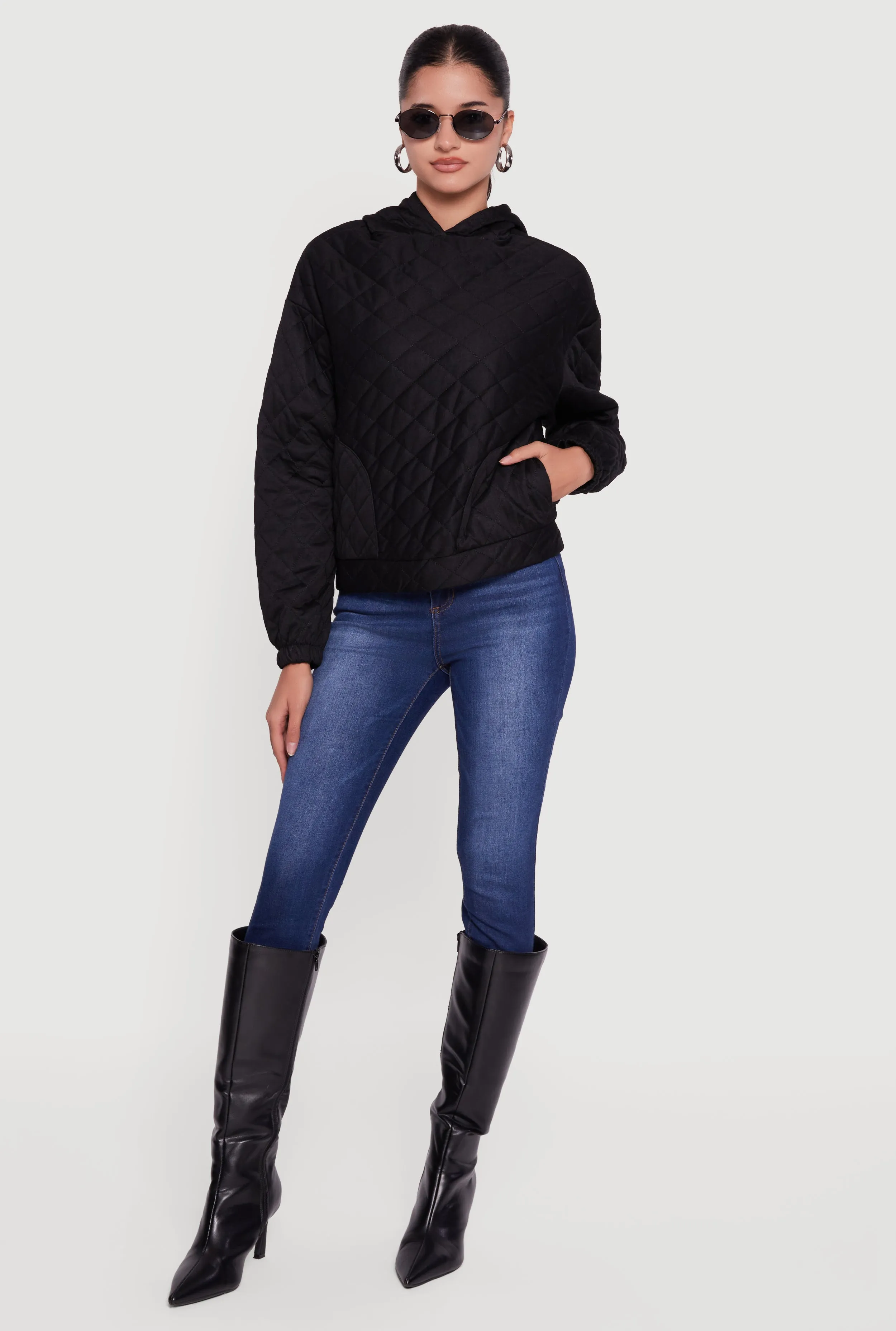 Quilted Pullover Hoodie sold by Rainbow