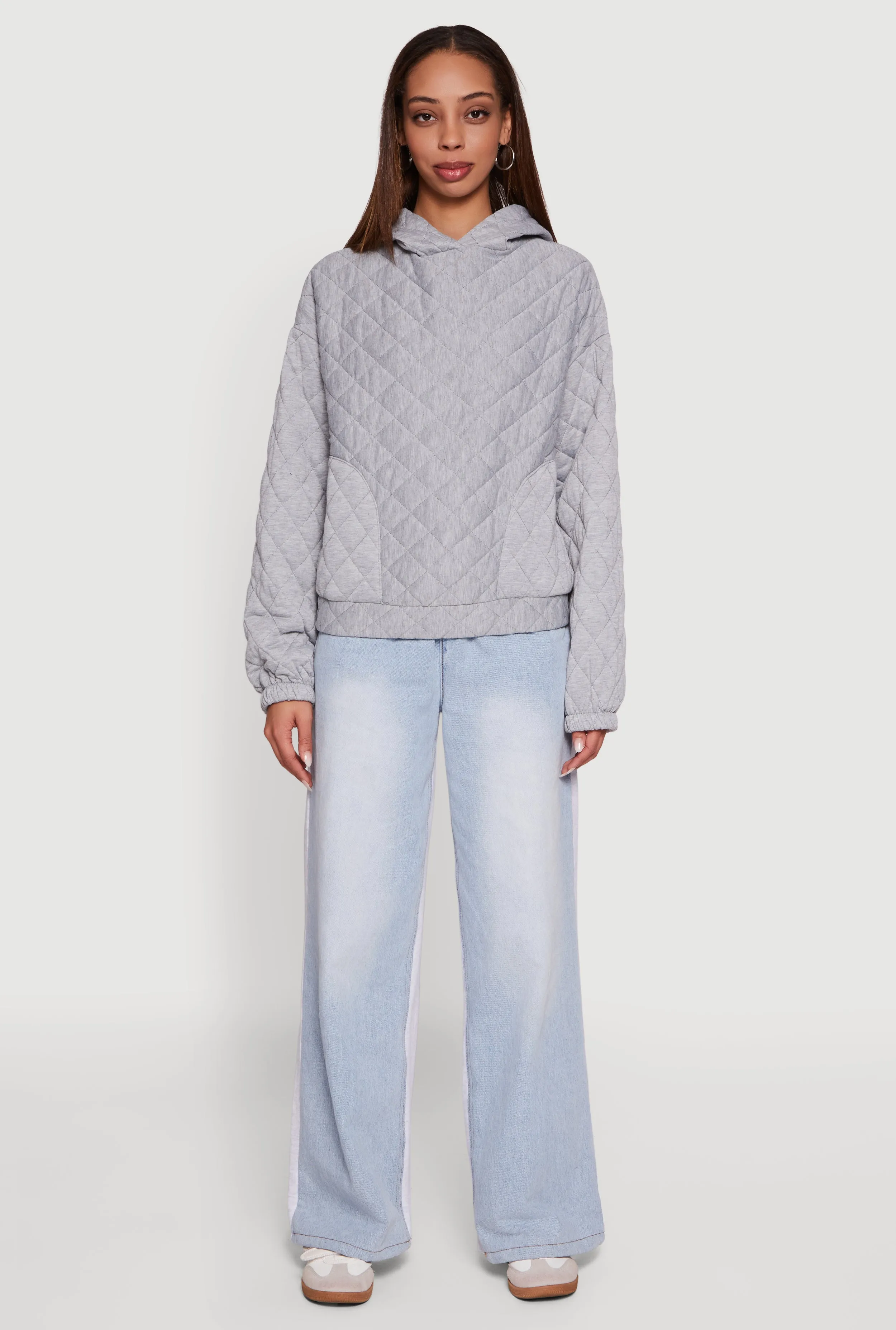 Quilted Pullover Hoodie sold by Rainbow