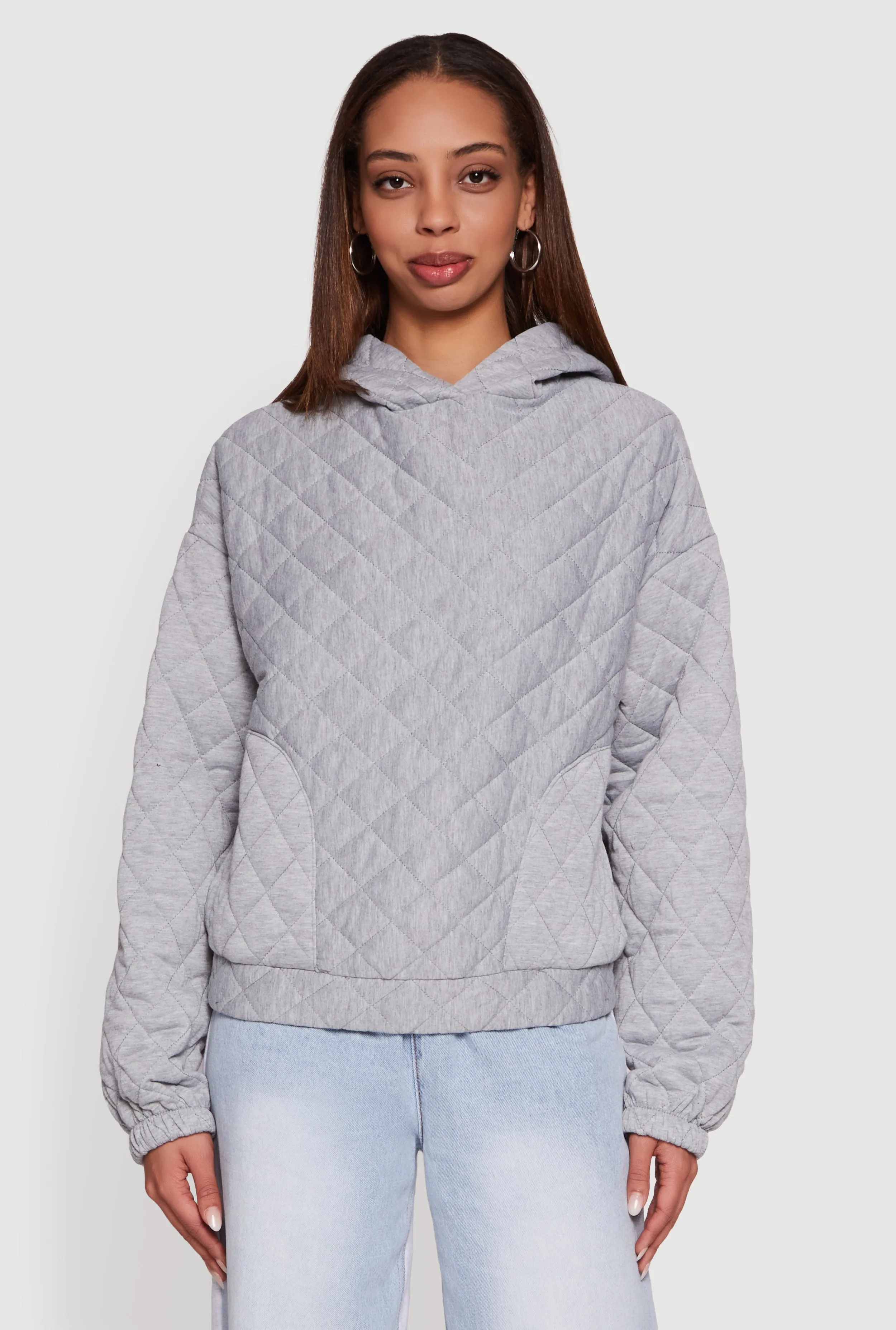 Quilted Pullover Hoodie sold by Rainbow product image thumbnail 2
