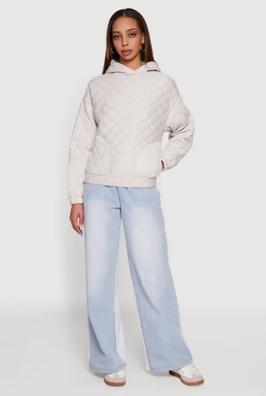 Quilted Pullover Hoodie sold by Rainbow