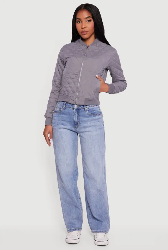 Trendy Quilted Bomber Jacket sold by Rainbow