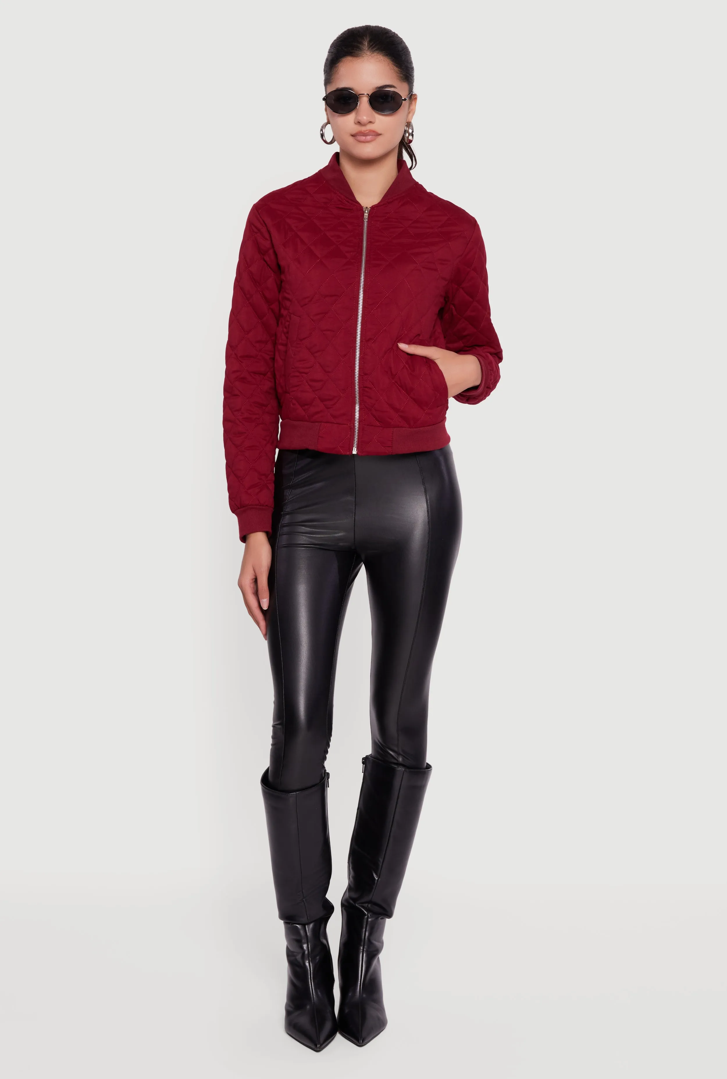 Trendy Quilted Bomber Jacket sold by Rainbow