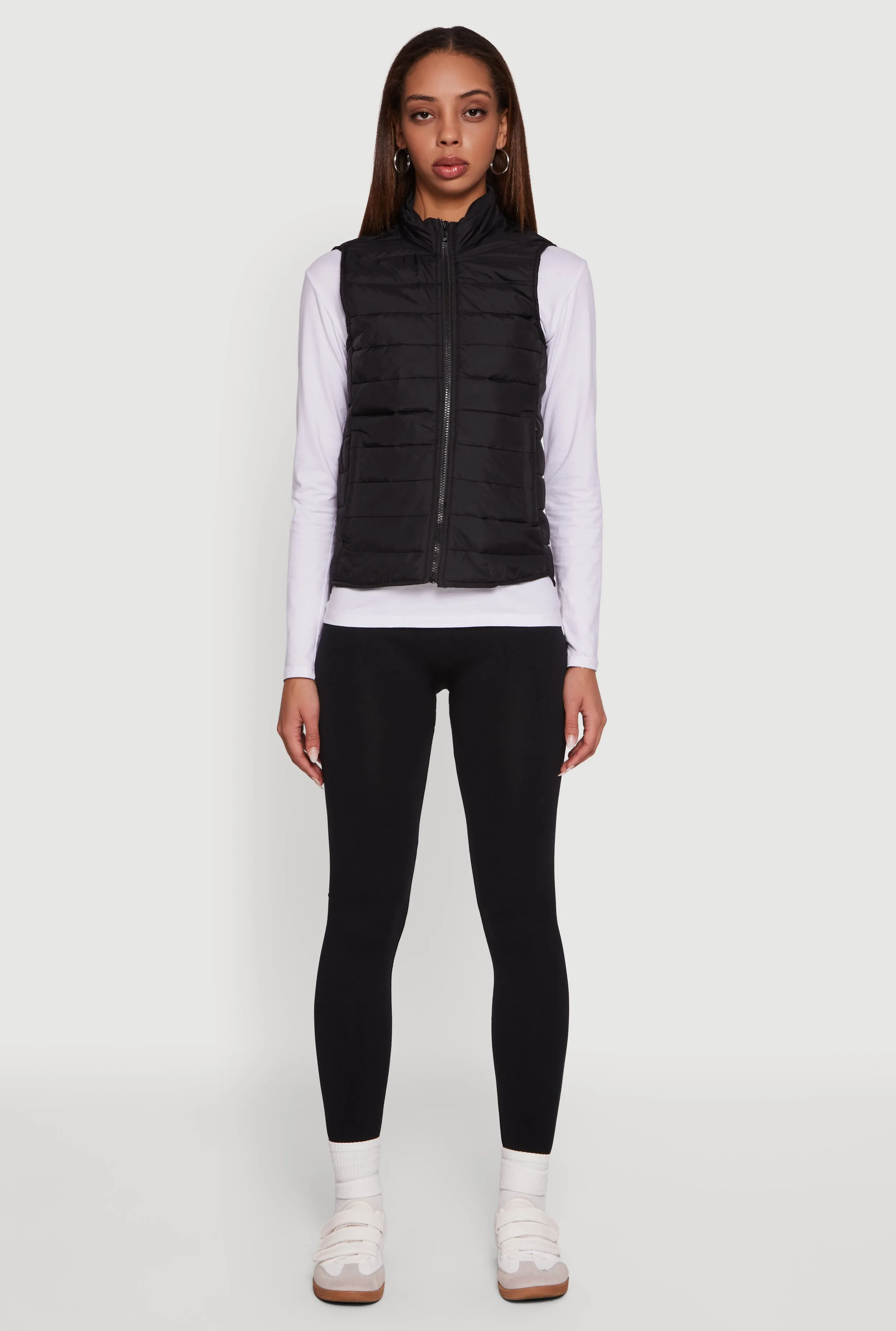 Mock Neck Zip Front Puffer Vest sold by Rainbow product image thumbnail 3
