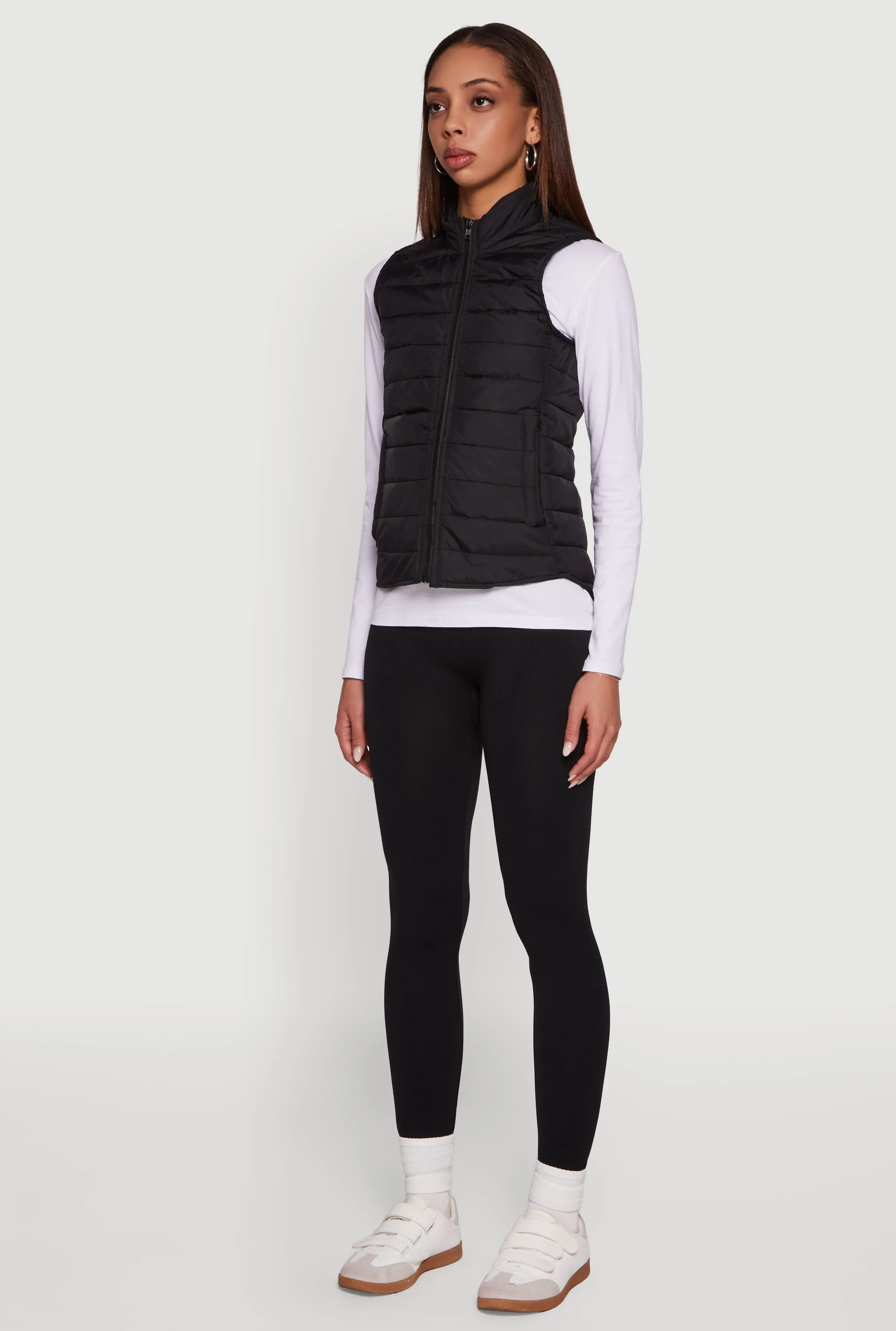 Mock Neck Zip Front Puffer Vest sold by Rainbow product image thumbnail 5