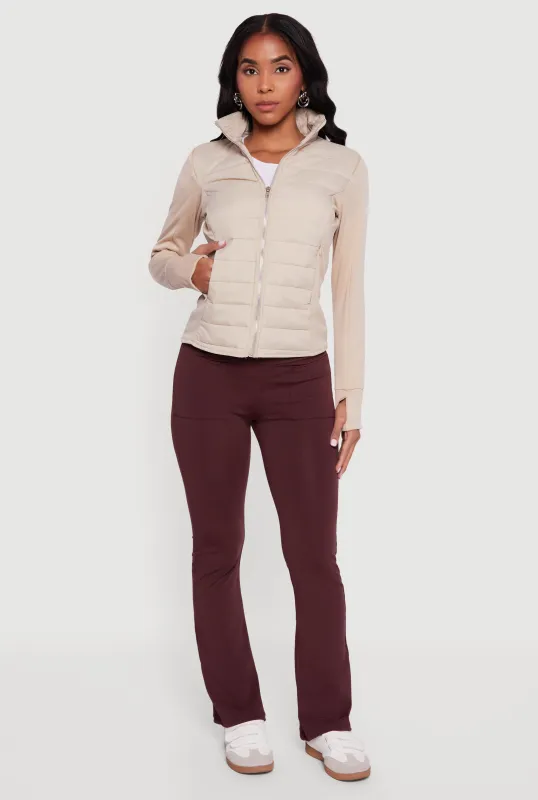 Lightweight Zip Front Puffer Jacket with Thumb Holes sold by Rainbow