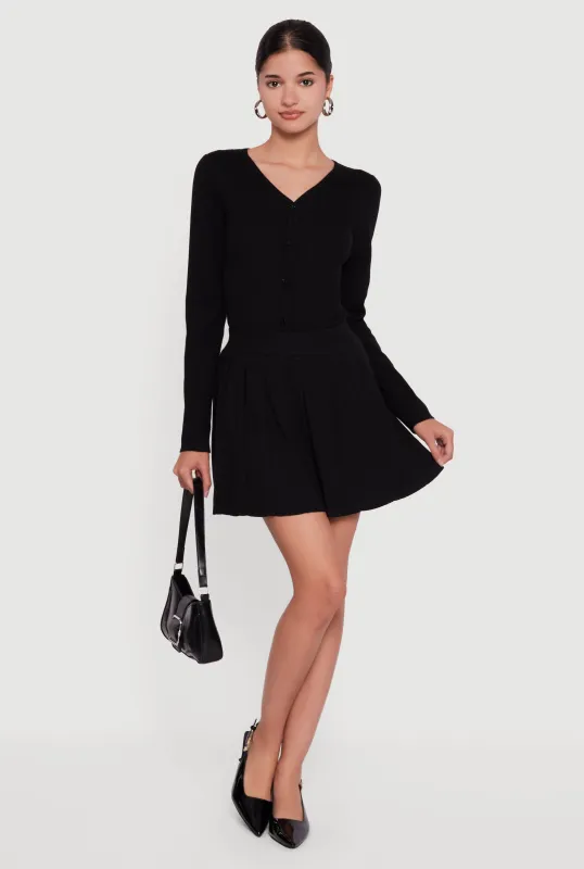 High Waisted Pleated Mini Skirt sold by Rainbow