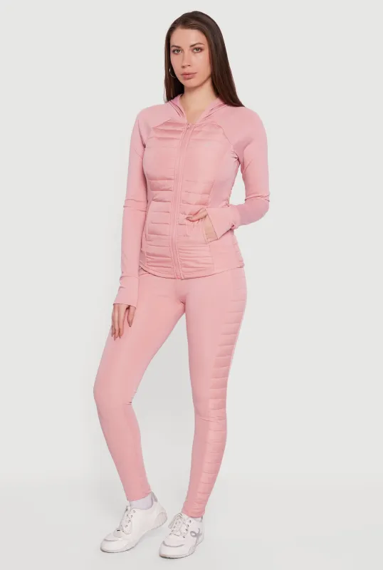 Quilted Side Pull On Leggings made by Rainbow