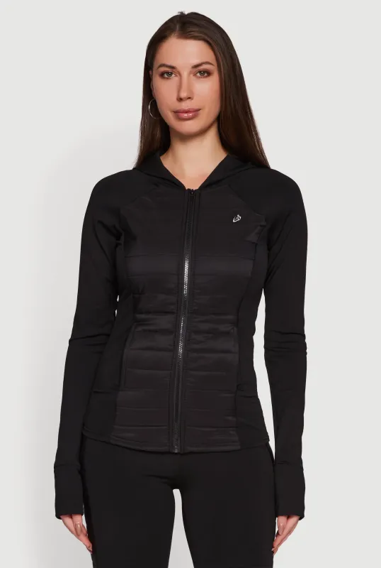 Lightweight Puffer Detail Hooded Active Jacket sold by Rainbow