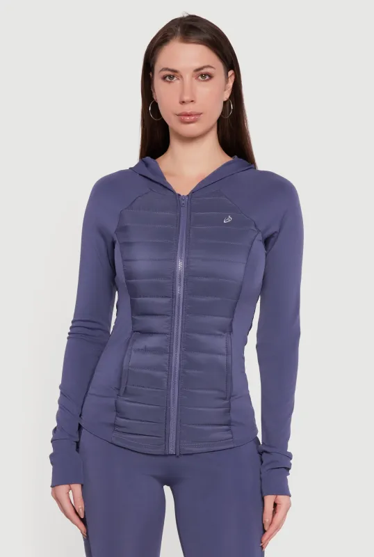 Lightweight Puffer Detail Hooded Active Jacket sold by Rainbow