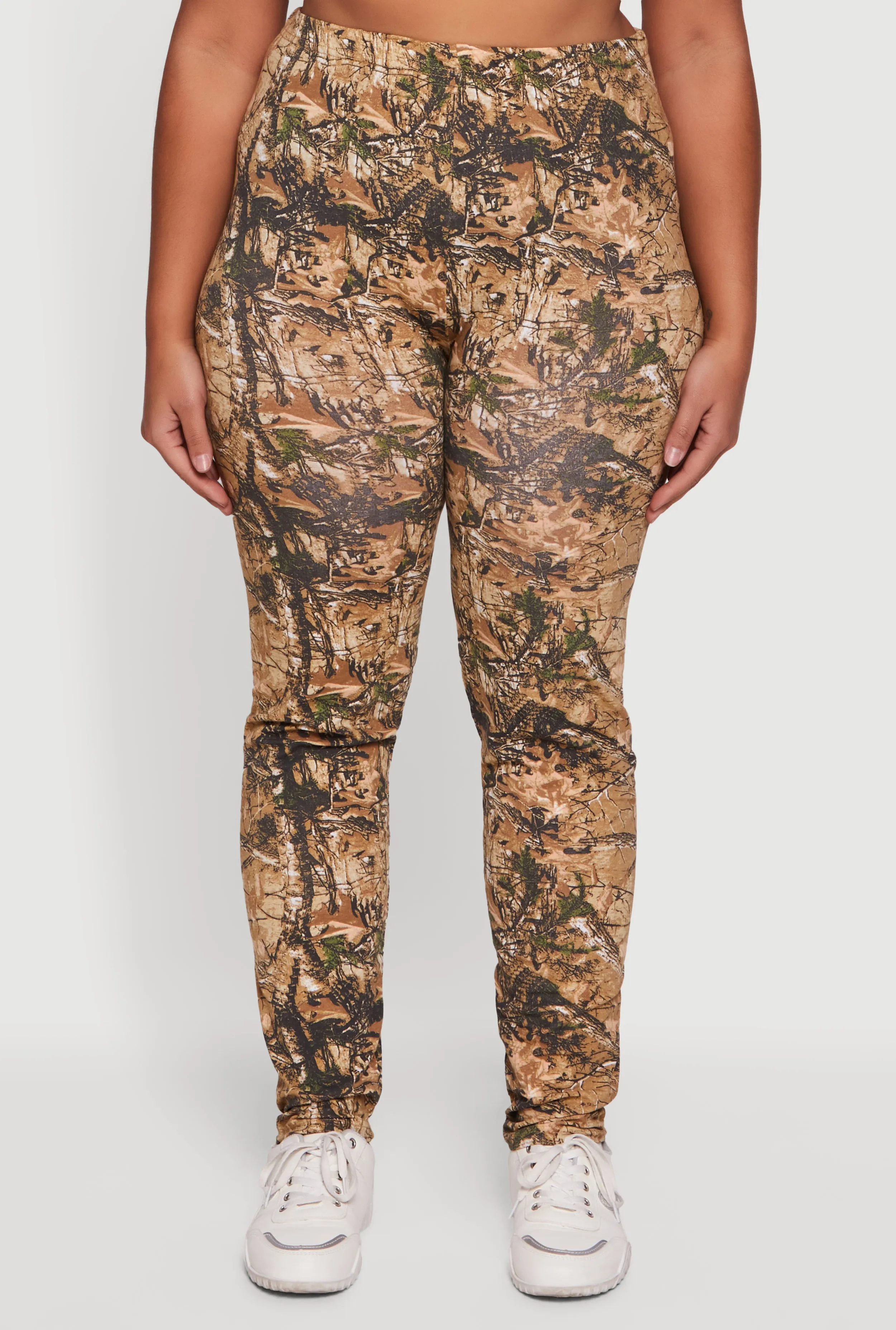 Plus Size High Waisted Hunter Camo Leggings sold by Rainbow product image thumbnail 5