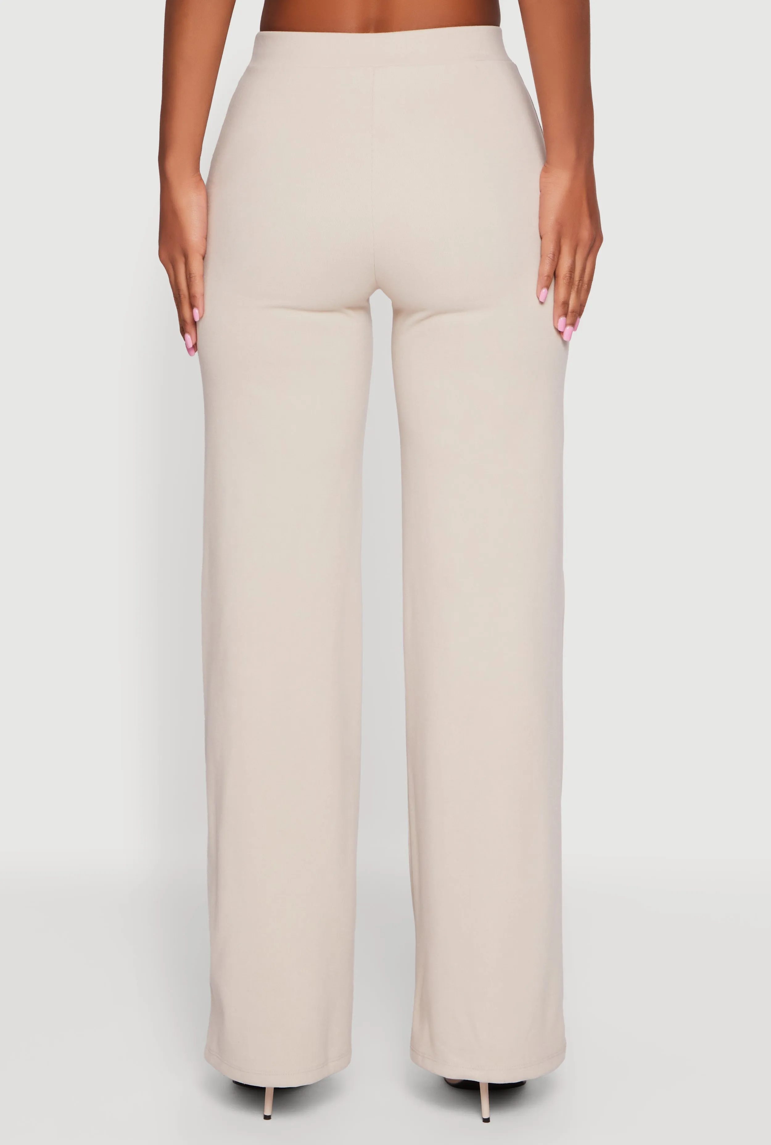 Brushed Knit High Waisted Wide Leg Pants sold by Rainbow product image thumbnail 5