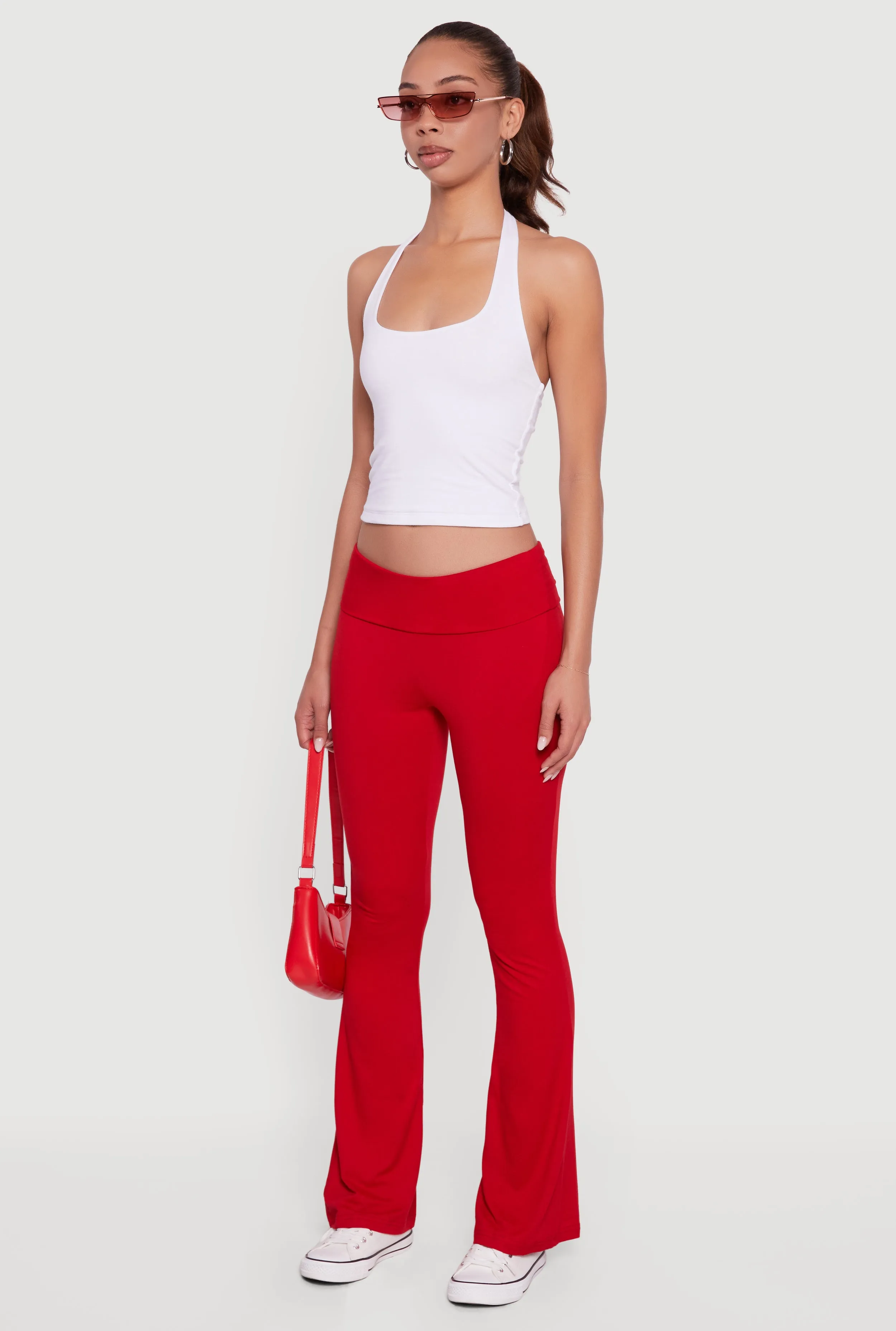 Fold Over Boot Cut Casual Pants sold by Rainbow product image thumbnail 3