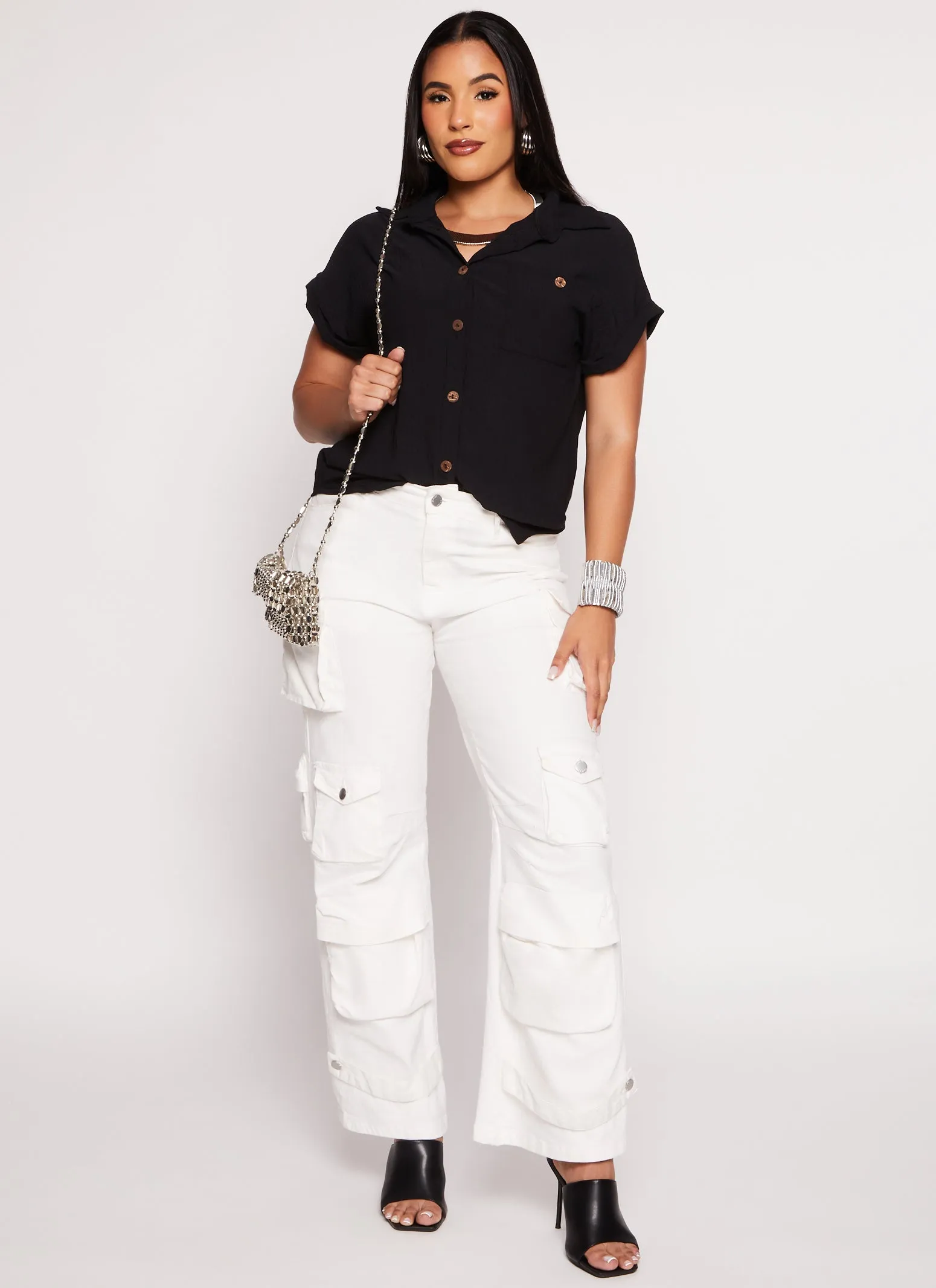 Short Sleeve Button Down Shirt sold by Rainbow product image thumbnail 2