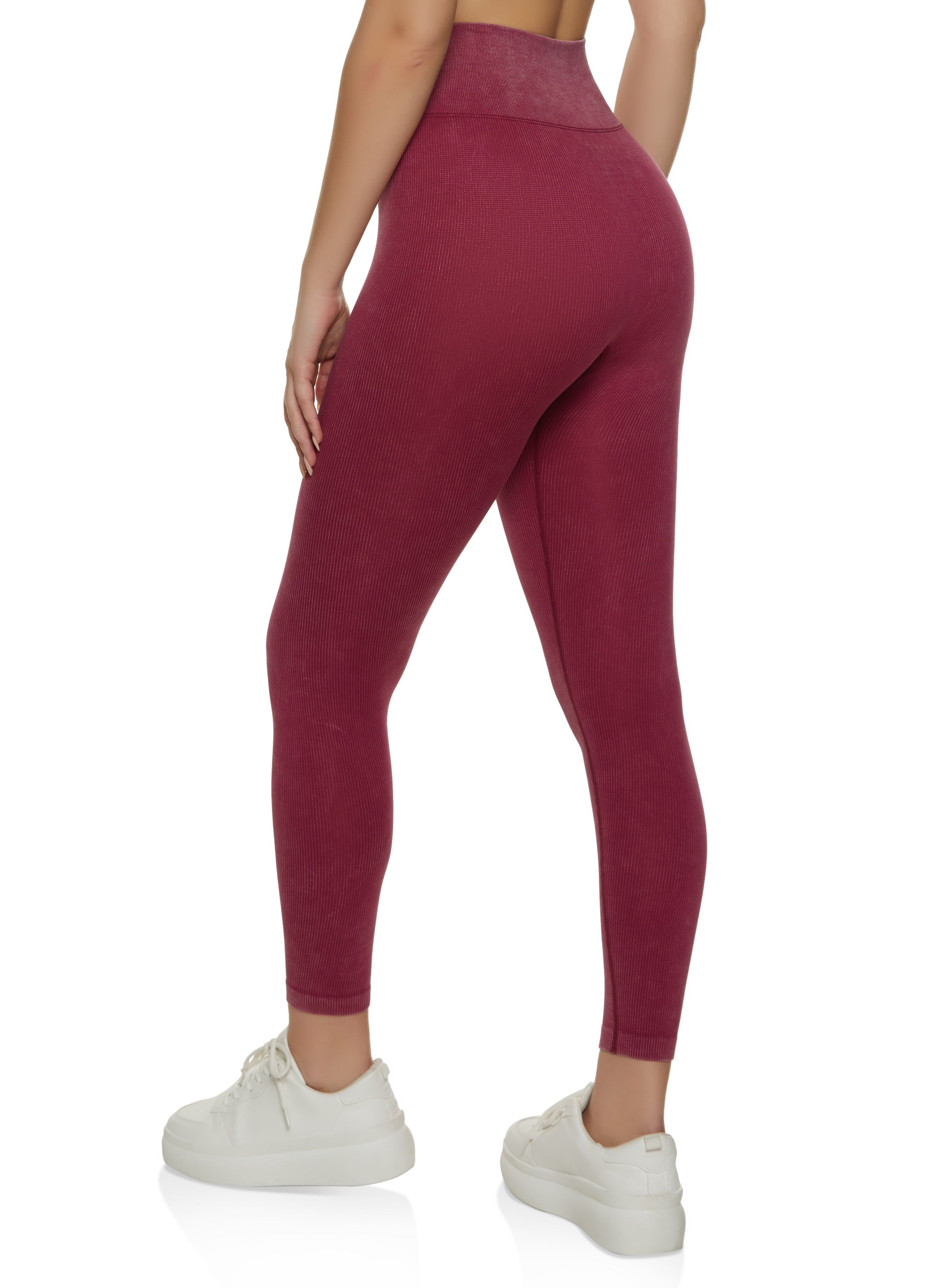 Compression Rib Seamless High Waist Leggings sold by Rainbow product image thumbnail 2