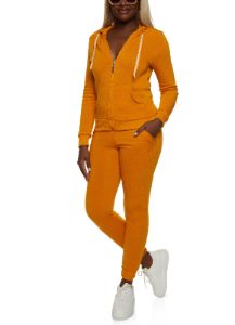 Solid Fleece Zip Front Hooded Sweatshirt sold by Rainbow