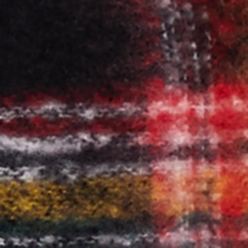 Plaid Boucle Fringe Poncho sold by Rainbow product image thumbnail 4