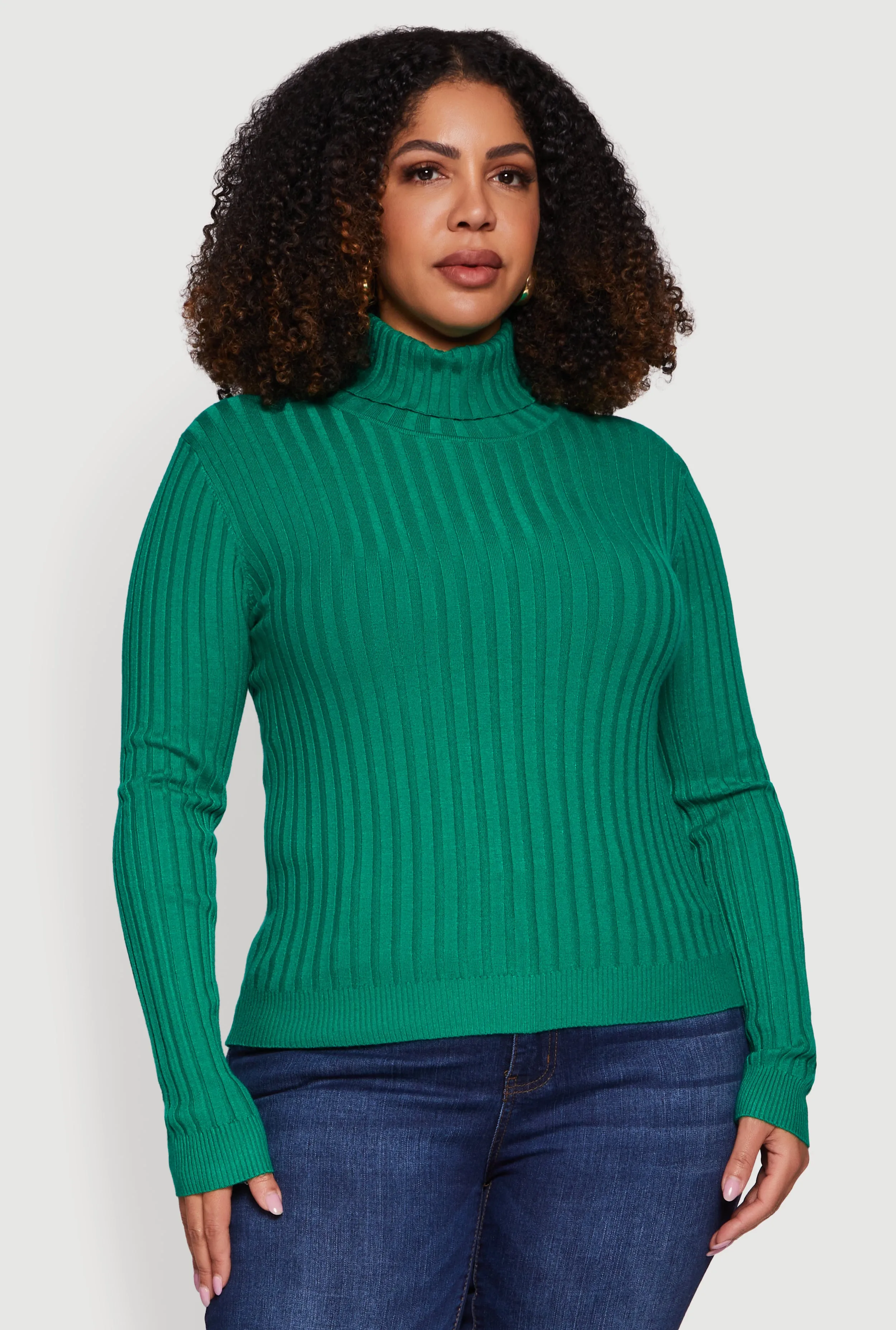 Plus Size Ribbed Knit Turtleneck Sweater sold by Rainbow product image thumbnail 2