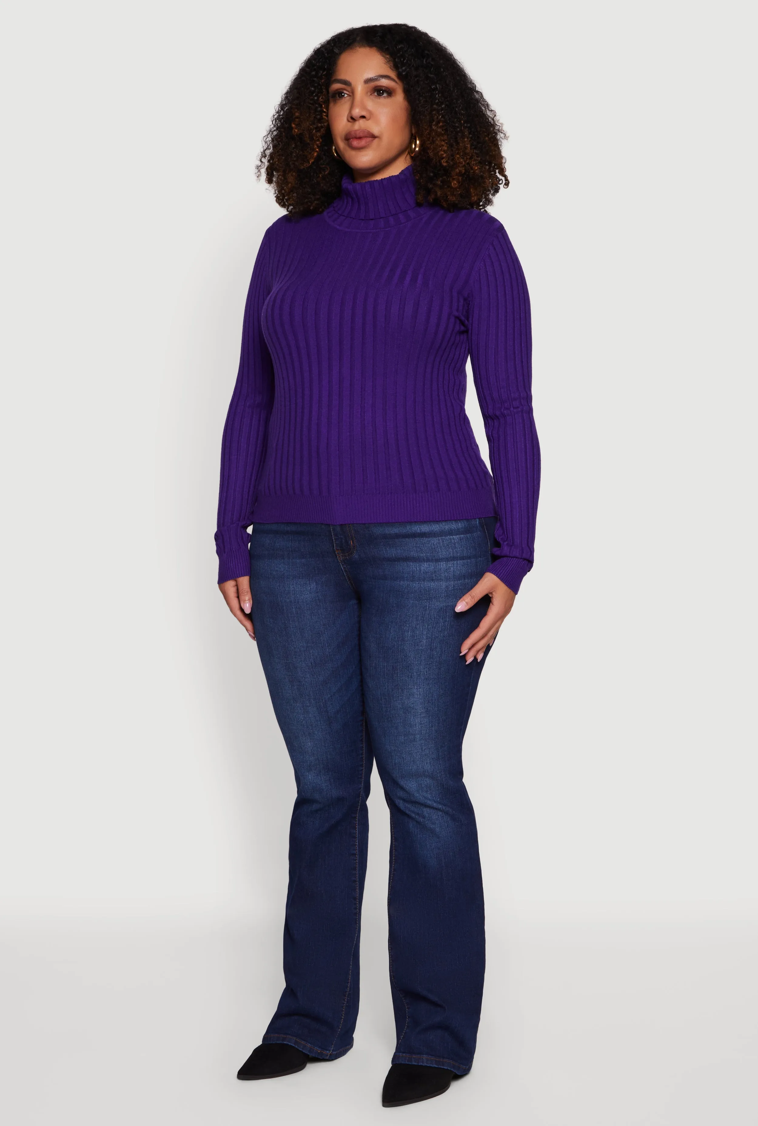 Plus Size Ribbed Knit Turtleneck Sweater sold by Rainbow product image thumbnail 5