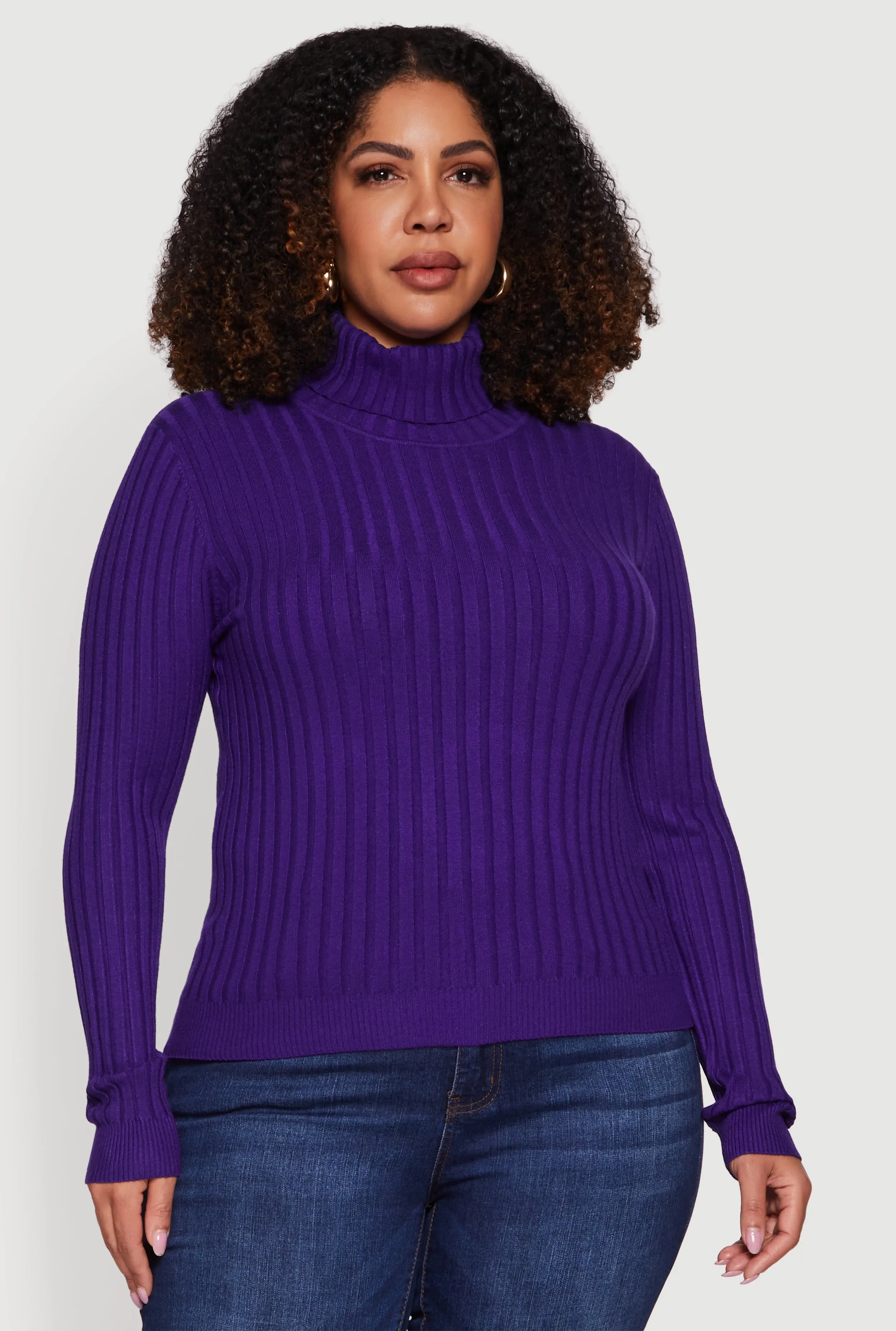 Plus Size Ribbed Knit Turtleneck Sweater sold by Rainbow product image thumbnail 2