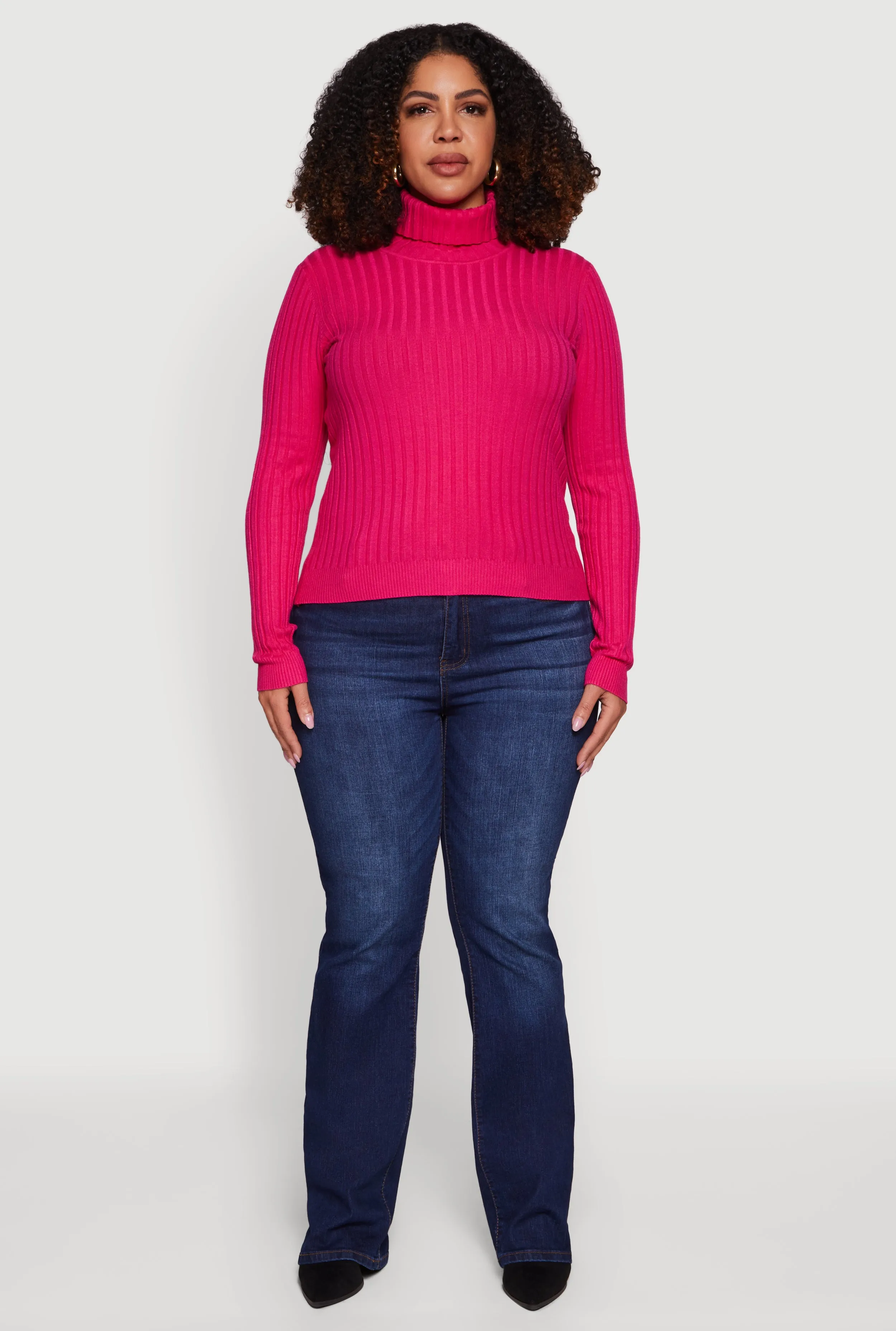 Plus Size Ribbed Knit Turtleneck Sweater sold by Rainbow product image thumbnail 3