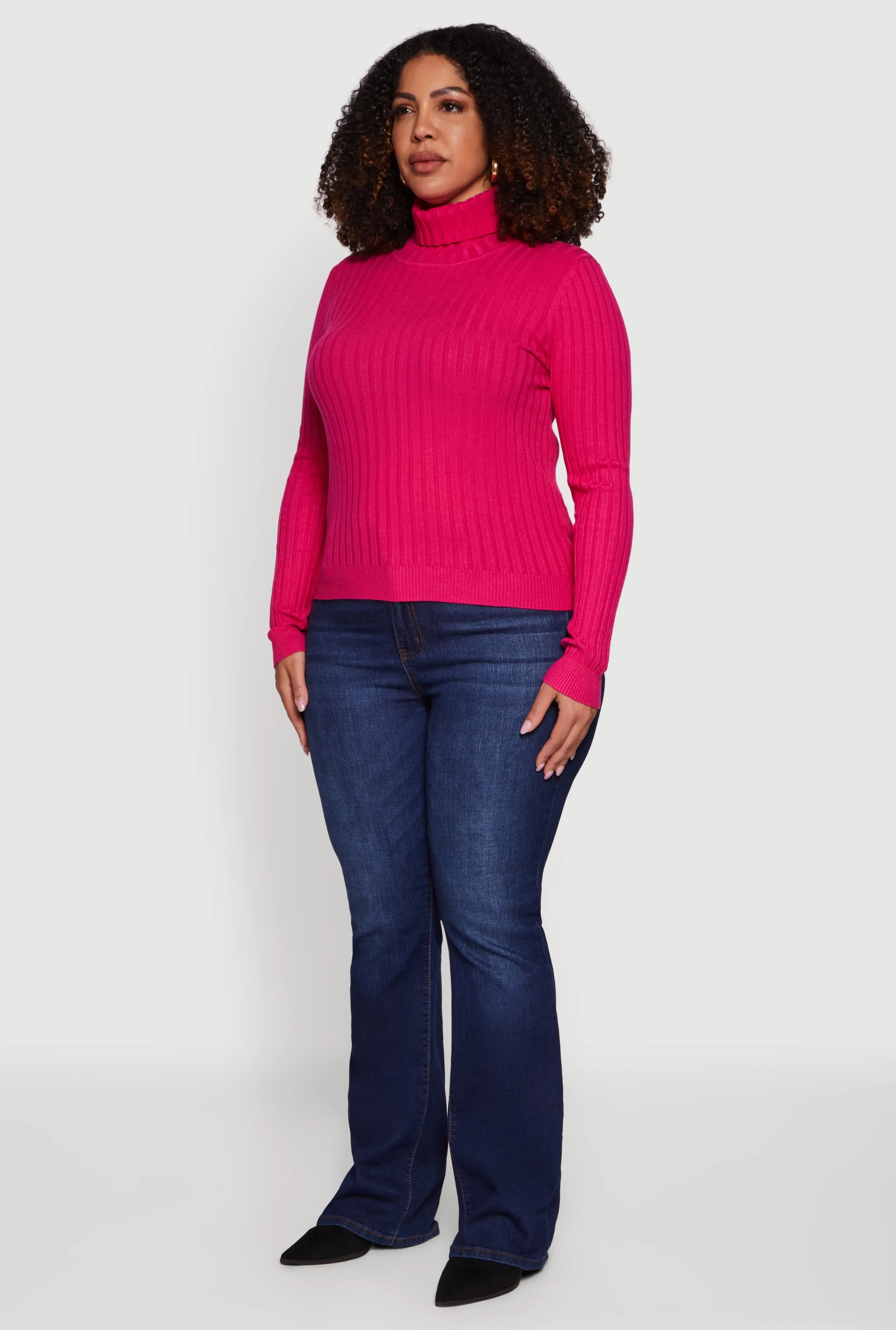 Plus Size Ribbed Knit Turtleneck Sweater sold by Rainbow product image thumbnail 5