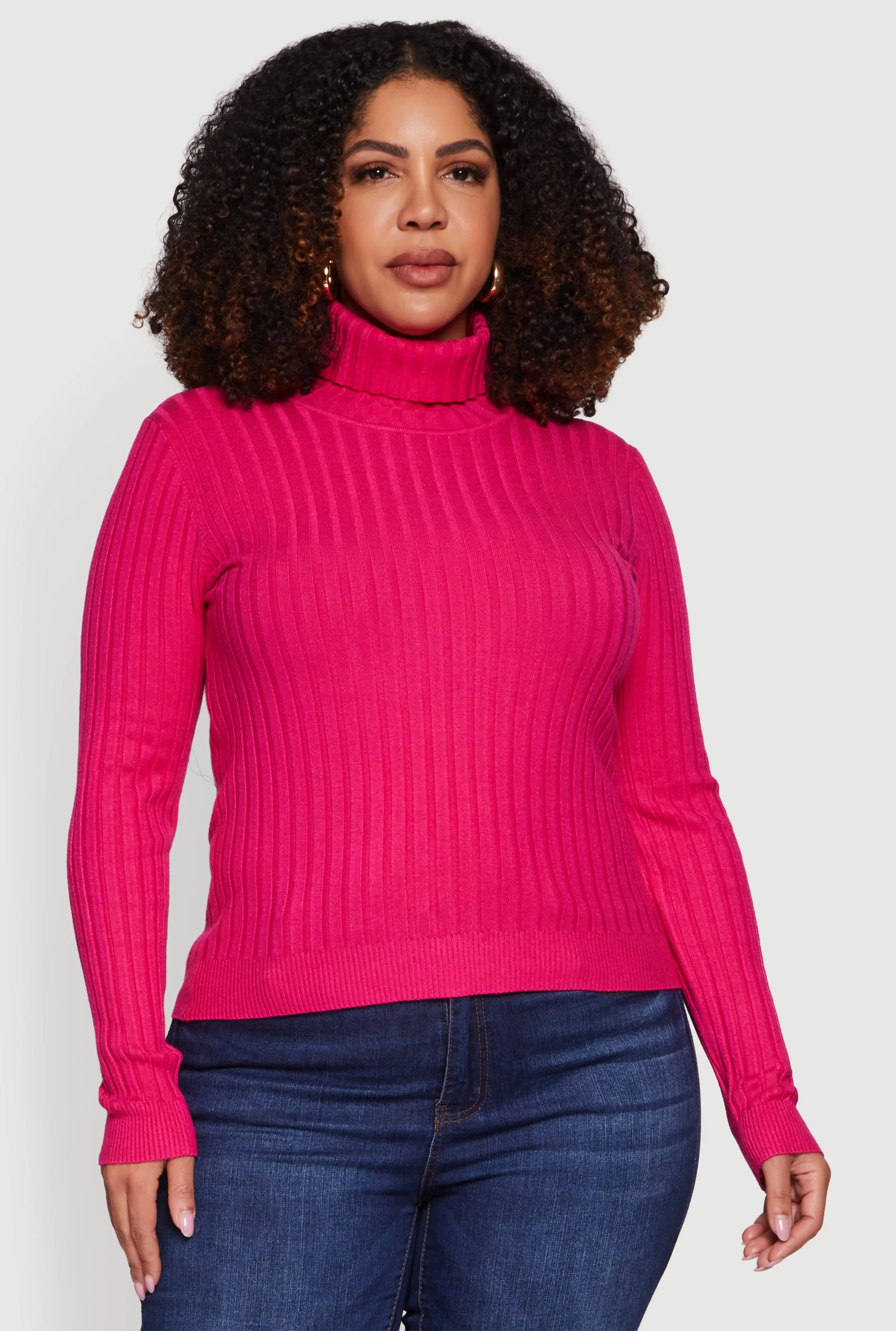Plus Size Ribbed Knit Turtleneck Sweater sold by Rainbow product image thumbnail 2