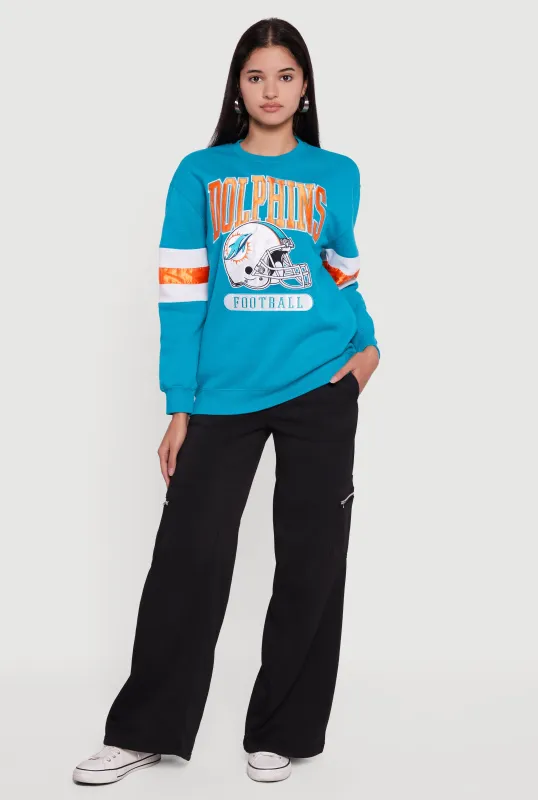 NFL Dolphins Embroidered Crew Neck Sweatshirt sold by Rainbow