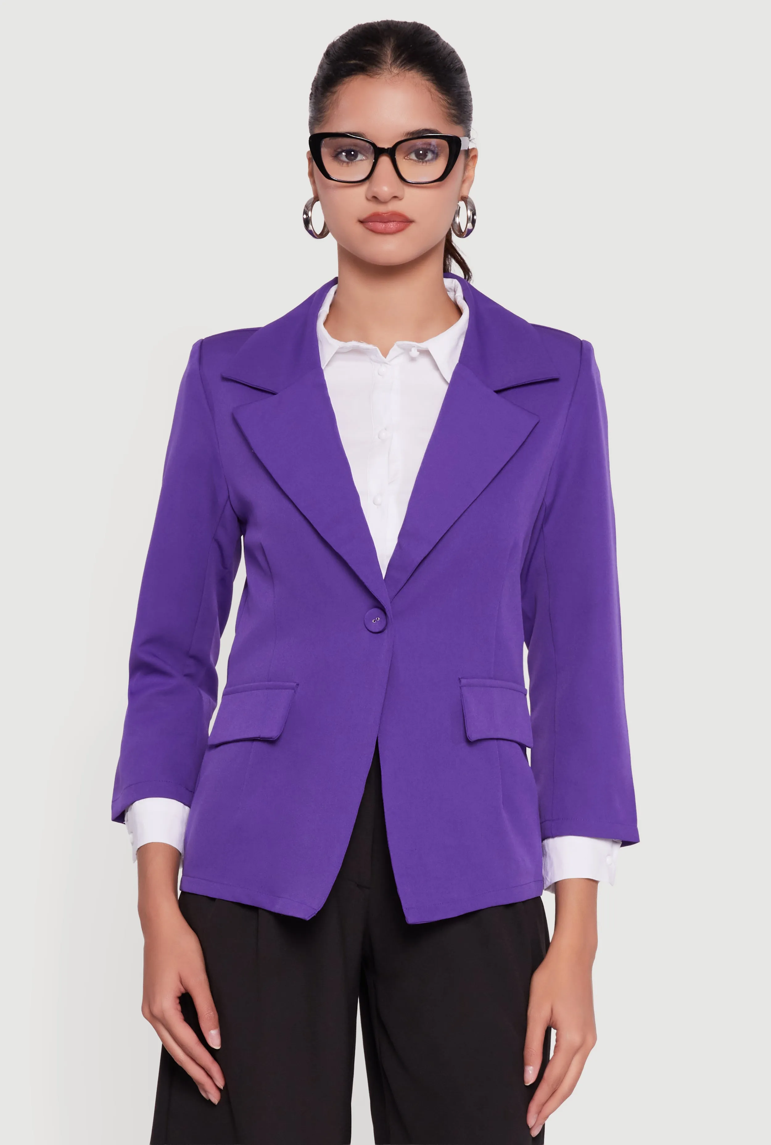 Long Sleeve One Button Blazer sold by Rainbow product image thumbnail 2