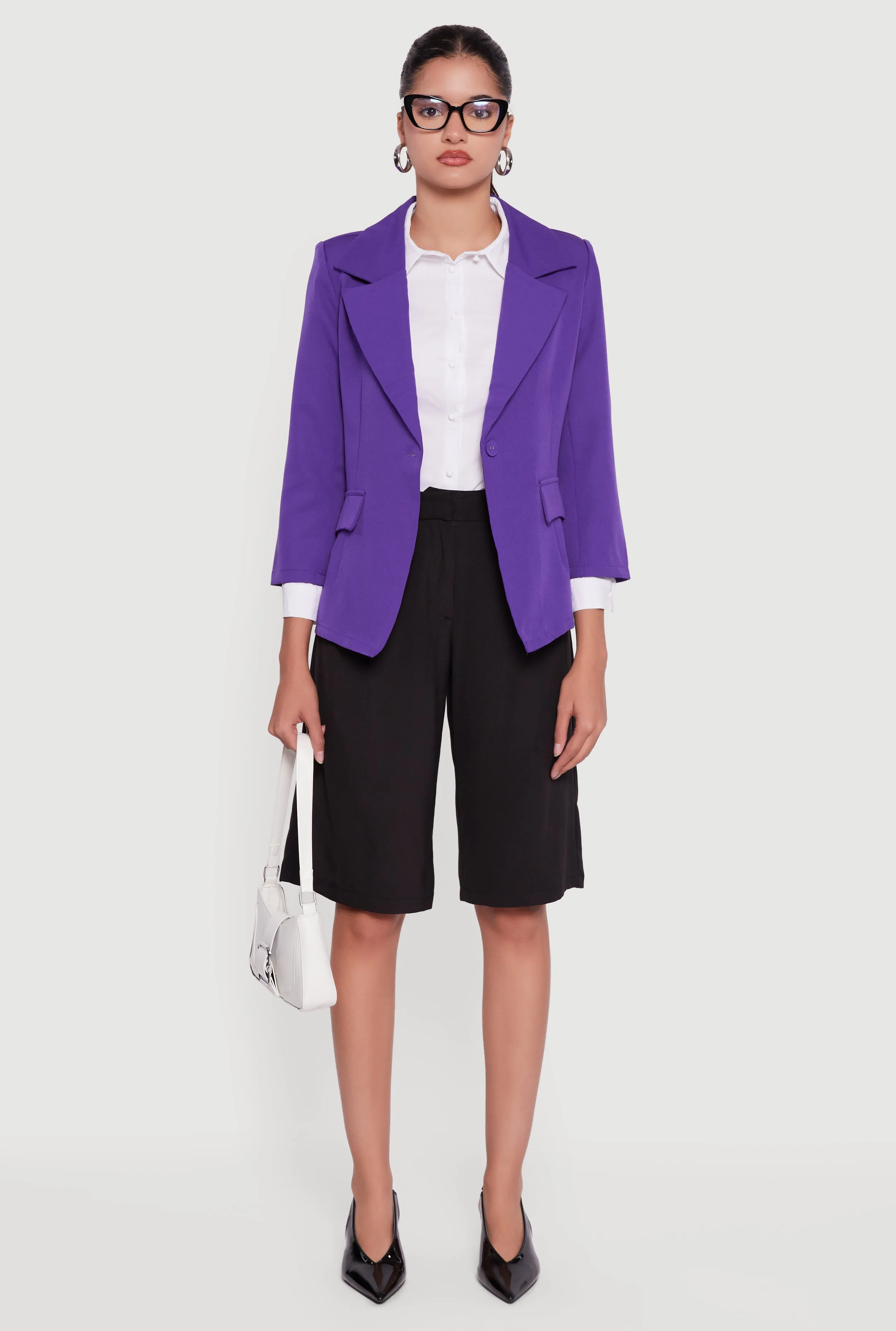 Long Sleeve One Button Blazer sold by Rainbow product image thumbnail 3