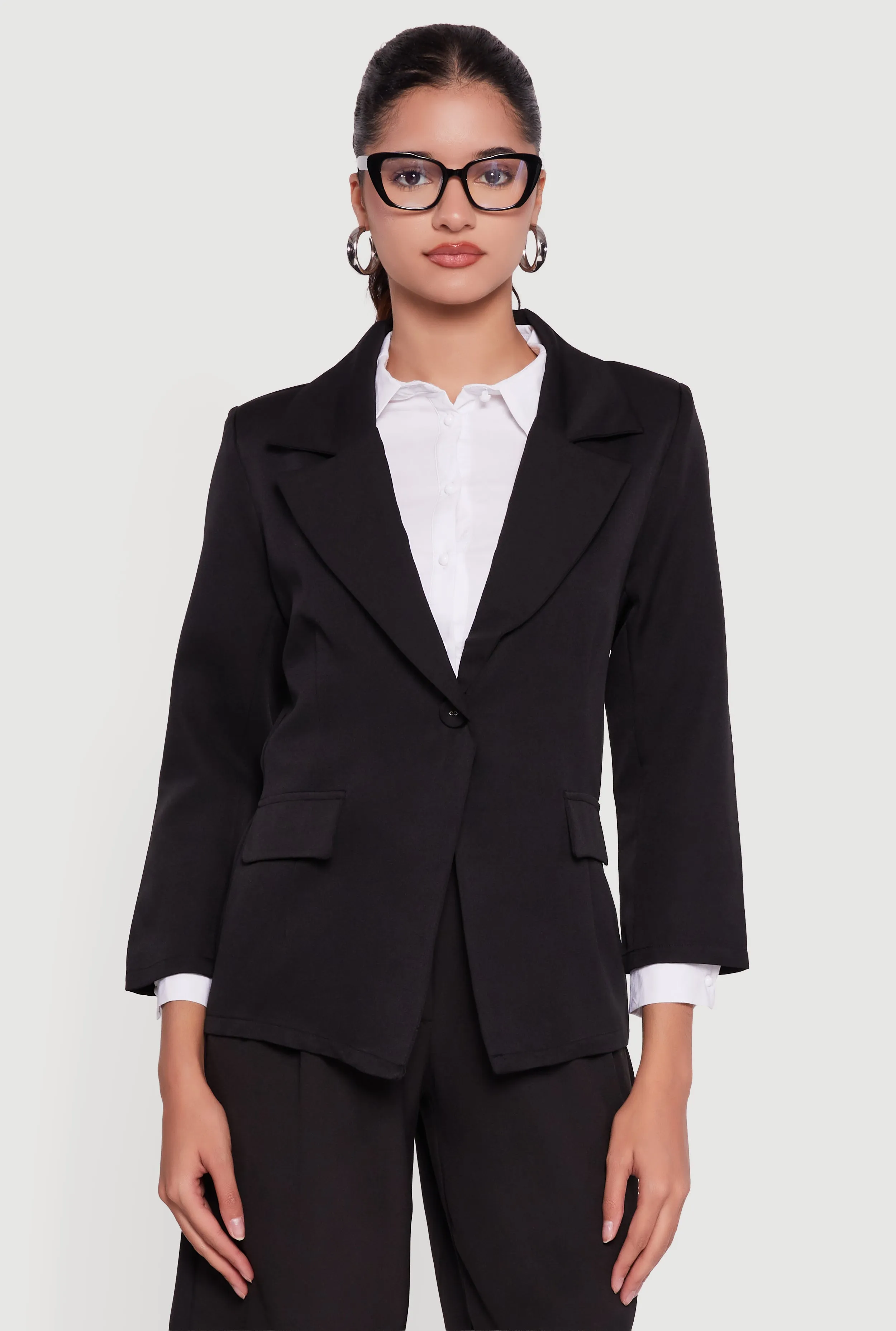 Long Sleeve One Button Blazer sold by Rainbow product image thumbnail 2