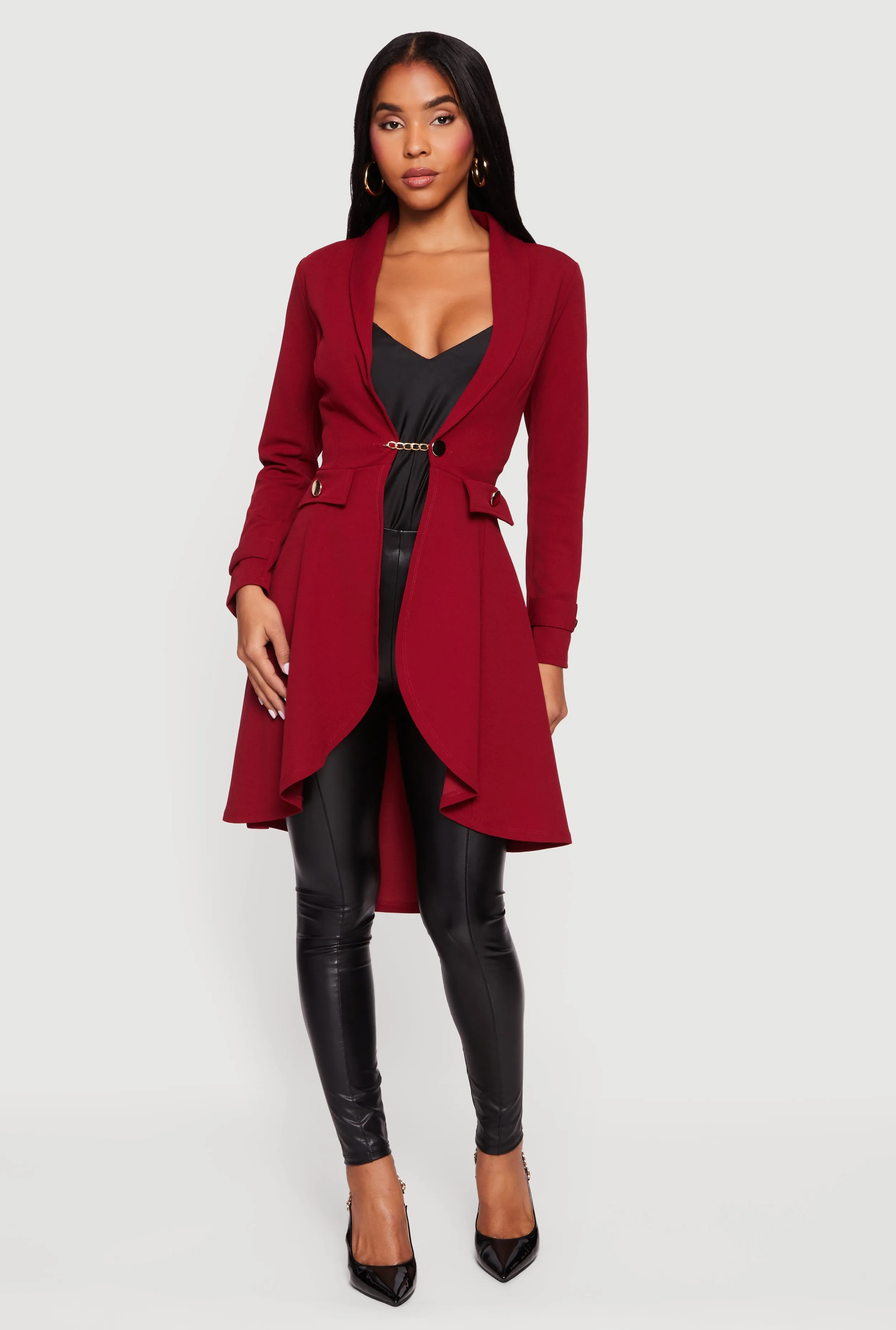 High Low Blazer with Chain Closure sold by Rainbow product image thumbnail 2