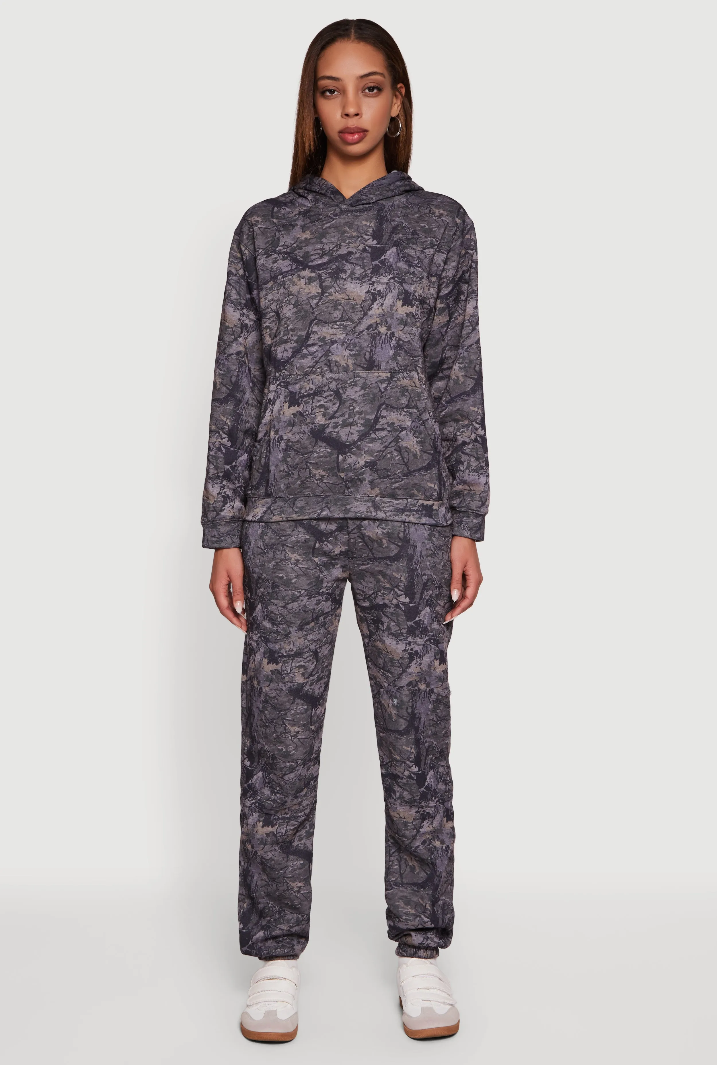 High Waisted Hunter Camo Fleece Sweatpants sold by Rainbow product image thumbnail 2