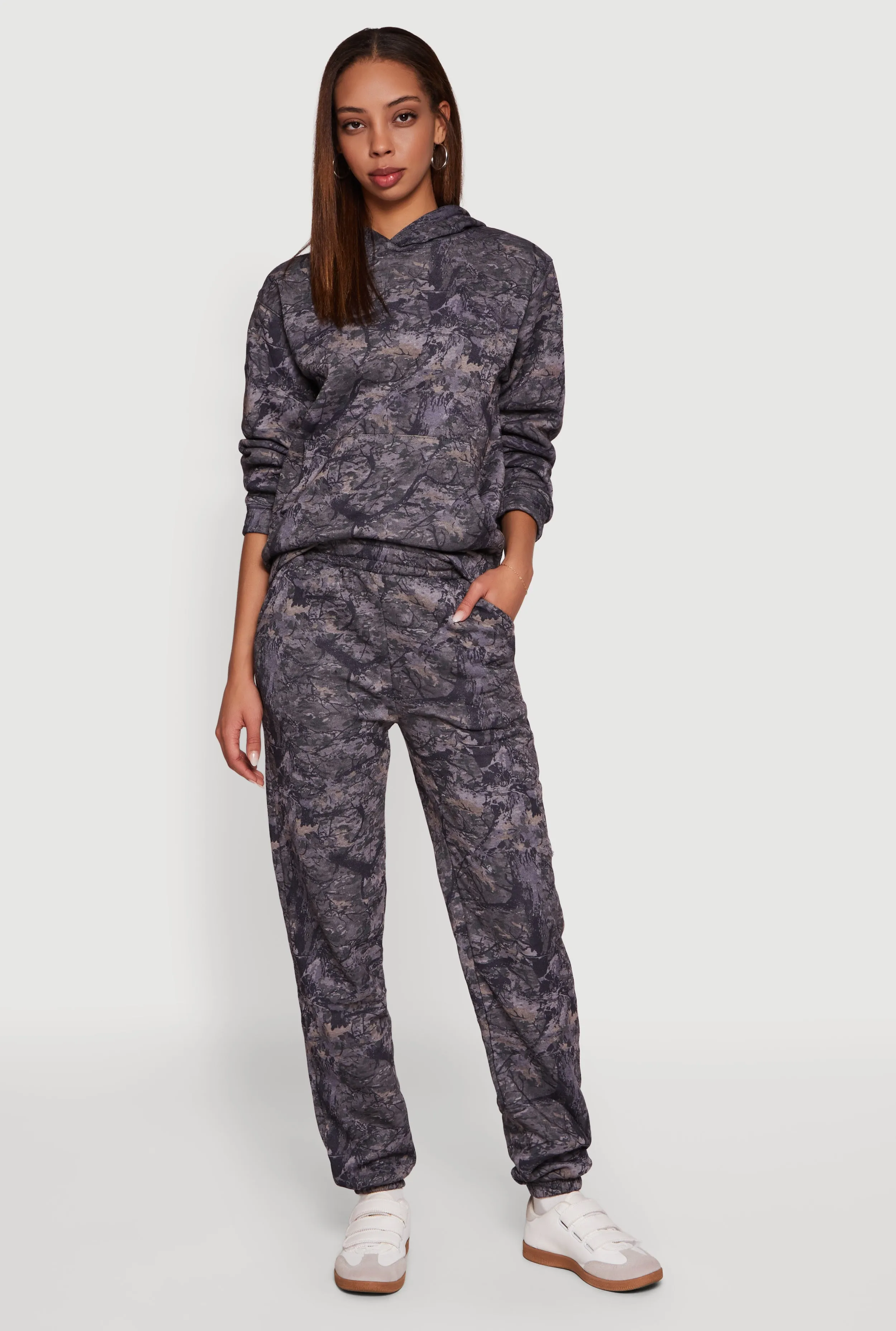 High Waisted Hunter Camo Fleece Sweatpants sold by Rainbow