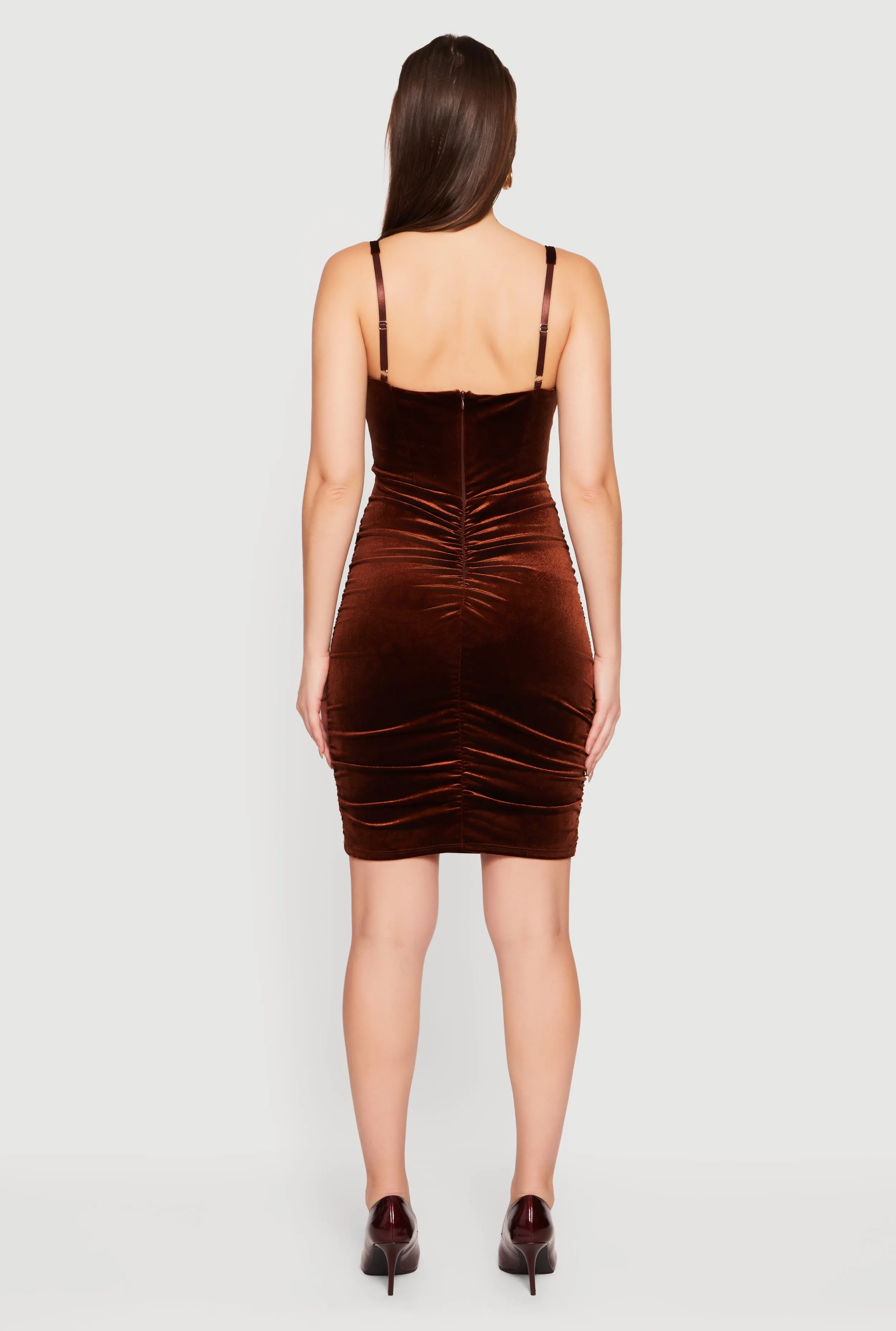Velvet Ruched Corset Mini Dress sold by Rainbow product image thumbnail 5