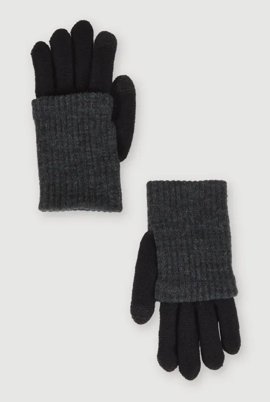 Rib Knit Fold Over Gloves sold by Rainbow