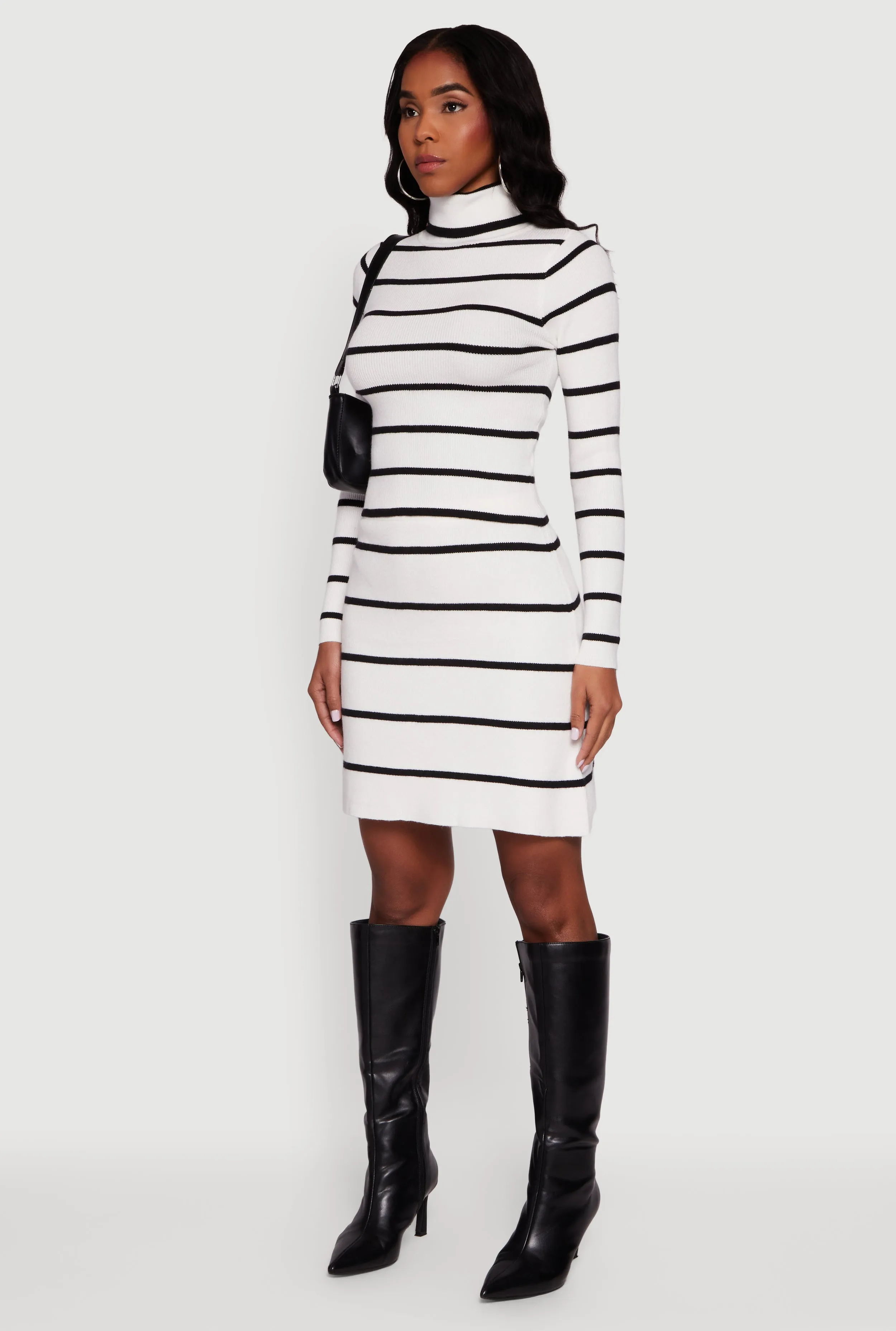 Striped Long Sleeve Turtleneck Sweater sold by Rainbow product image thumbnail 5