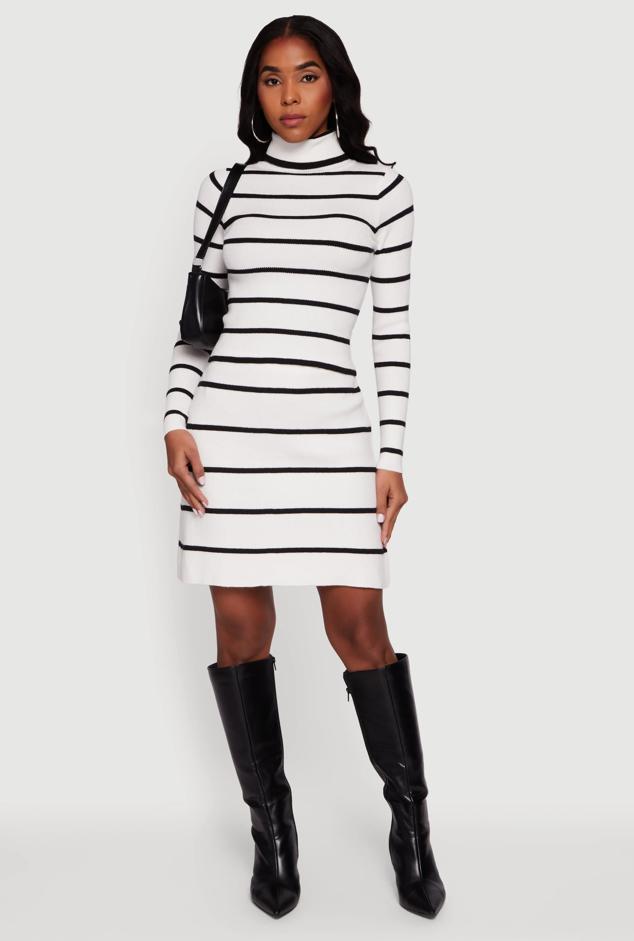 Striped Long Sleeve Turtleneck Sweater sold by Rainbow product image thumbnail 3