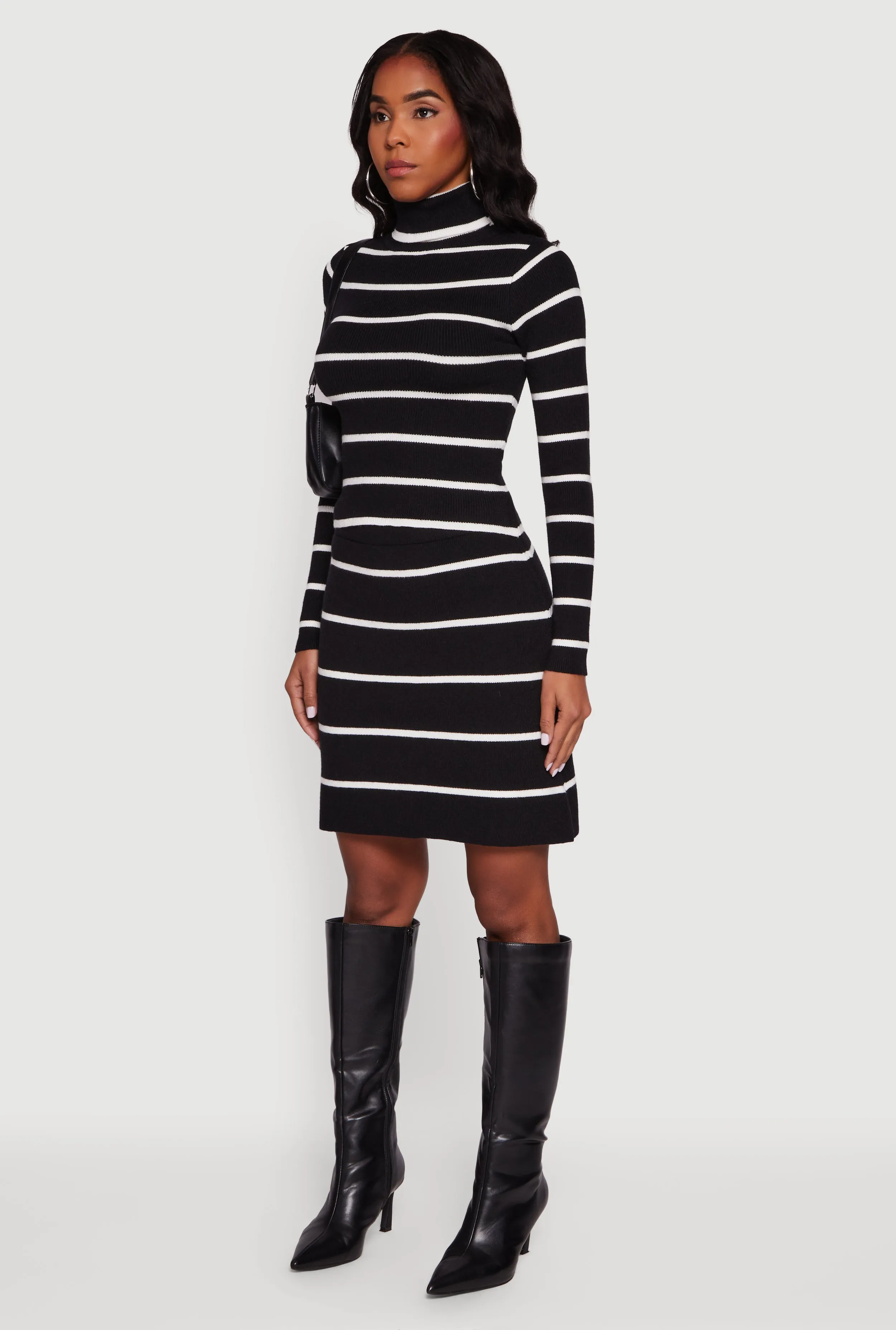Striped Long Sleeve Turtleneck Sweater sold by Rainbow product image thumbnail 5