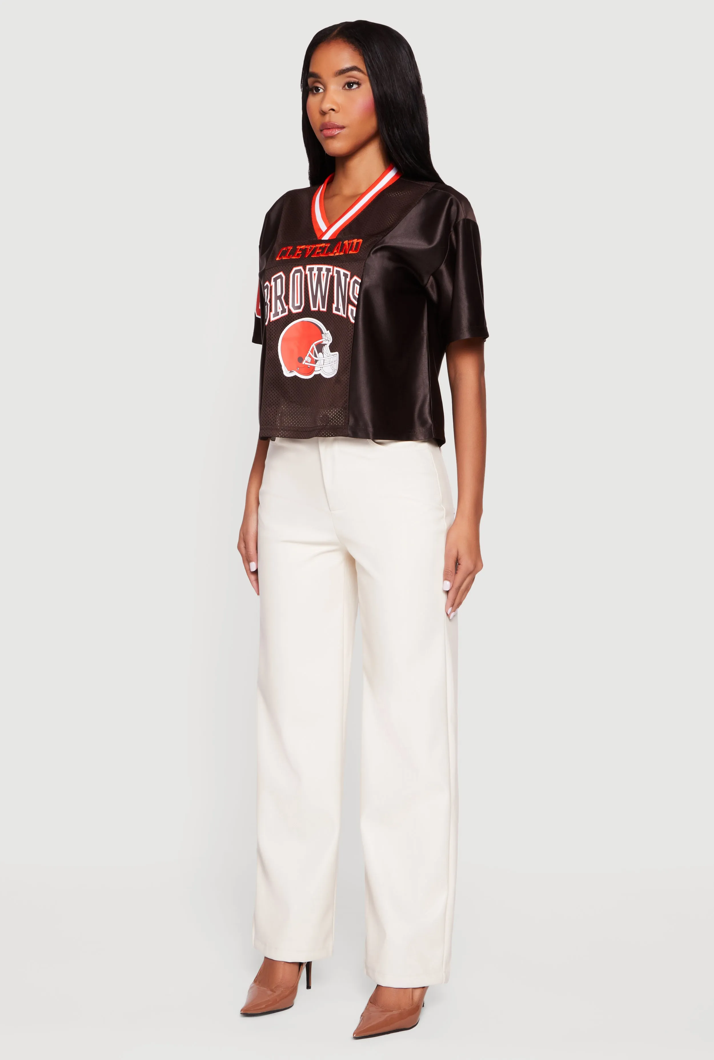 Faux Leather High Waisted Straight Leg Dress Pants sold by Rainbow product image thumbnail 3