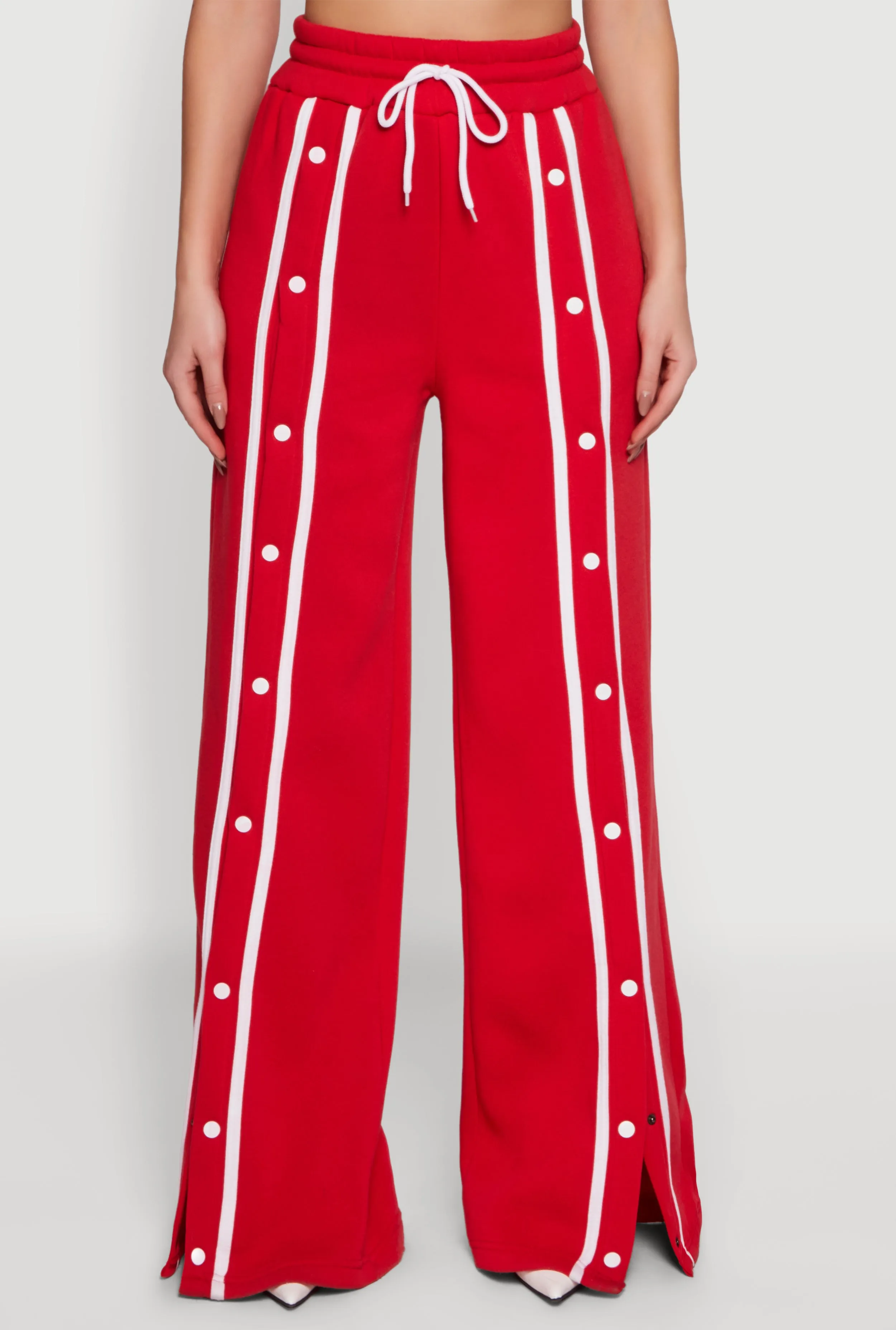 High Waisted Wide Leg Varsity Stripe Sweatpants sold by Rainbow product image thumbnail 3