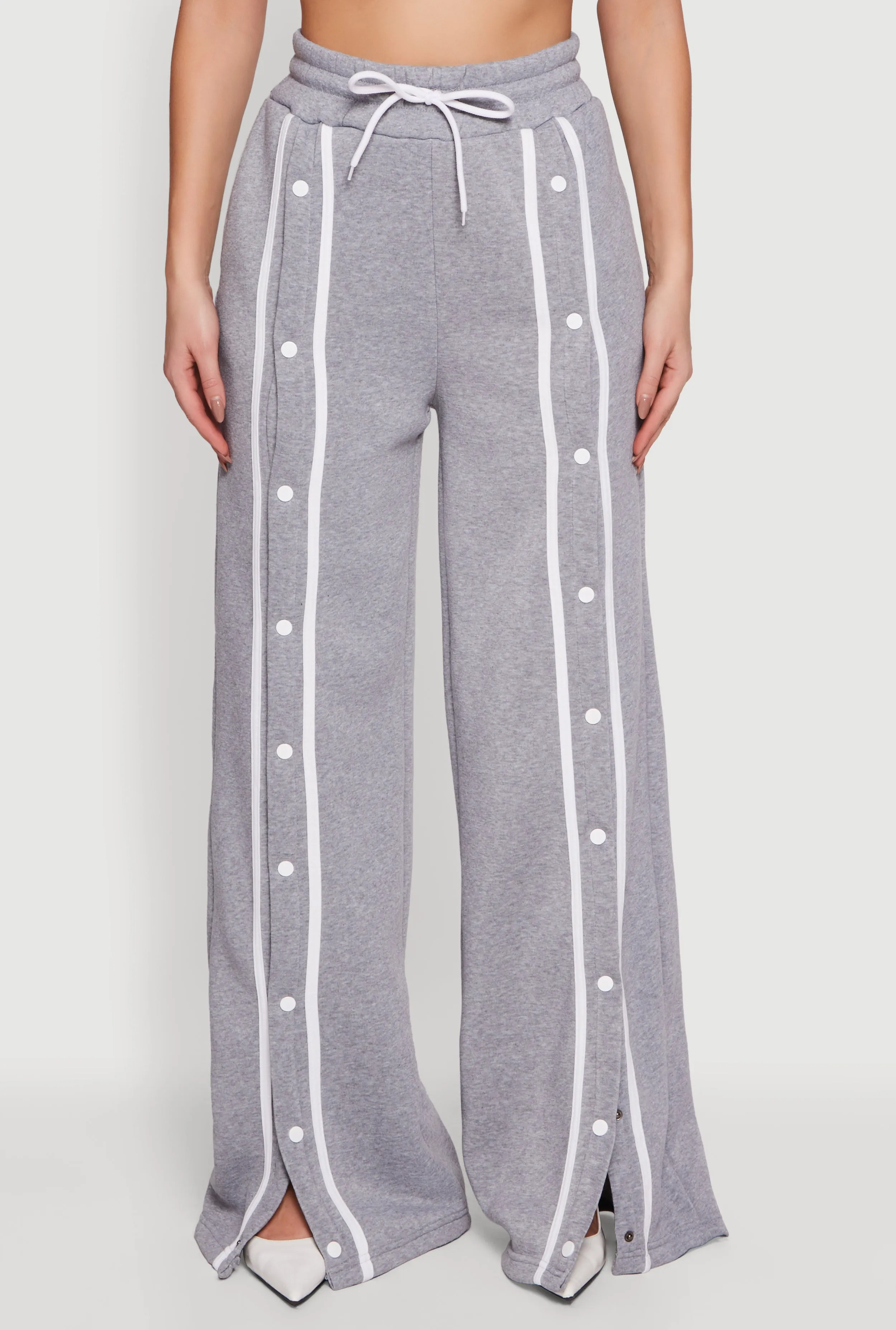 High Waisted Wide Leg Varsity Stripe Sweatpants sold by Rainbow product image thumbnail 3