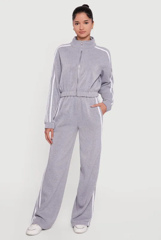 Side Stripe Wide Leg Sweatpants sold by Rainbow