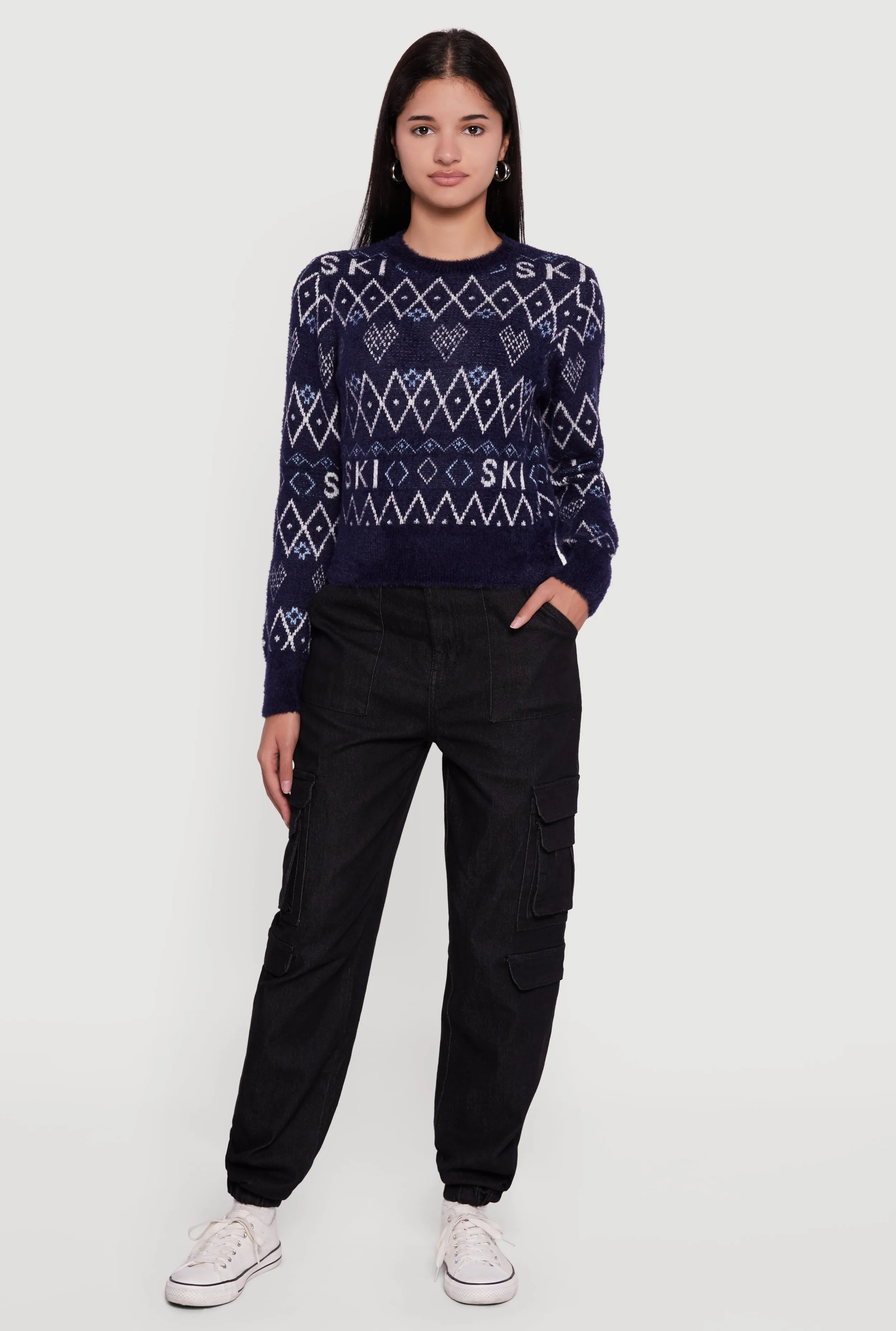 Ski Graphic Eyelash Knit Sweater sold by Rainbow product image thumbnail 2