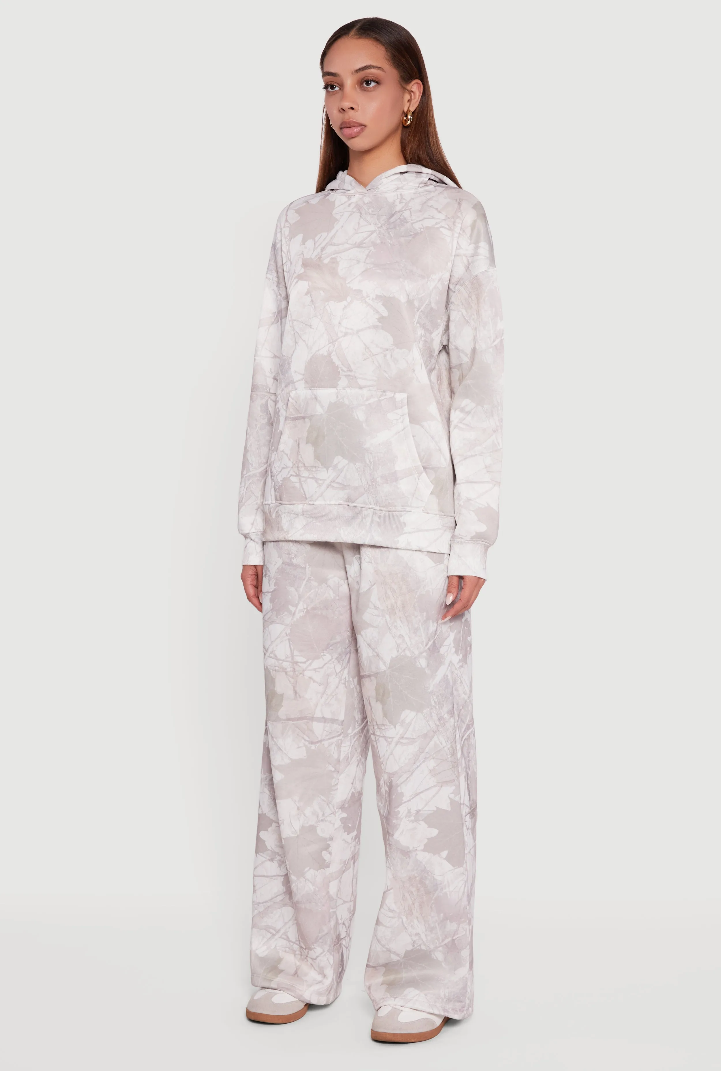 Almost Famous Tree Camo Kangaroo Pocket Hoodie sold by Rainbow product image thumbnail 5