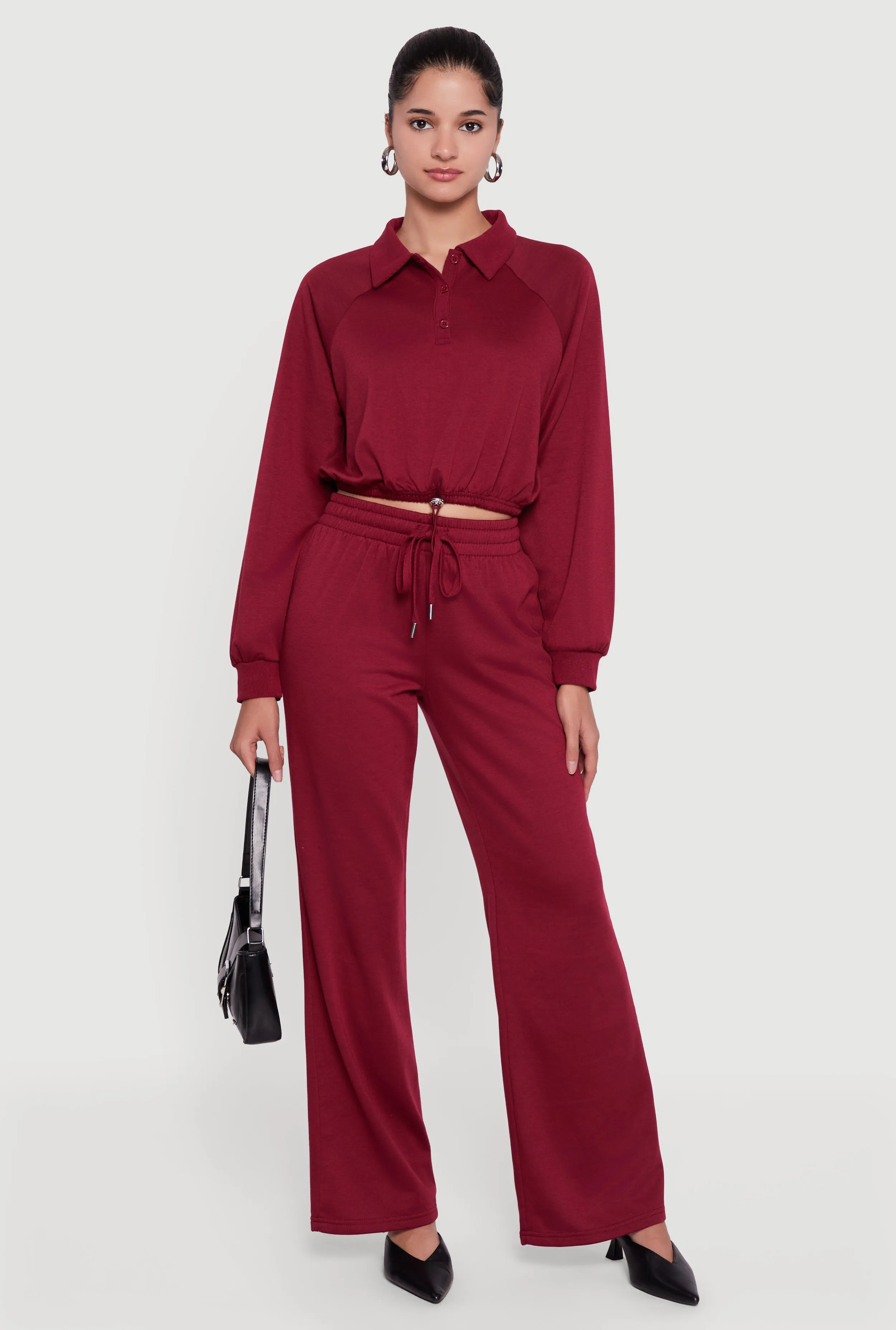 Almost Famous Drawstring Waist Flare Sweatpants sold by Rainbow product image thumbnail 4