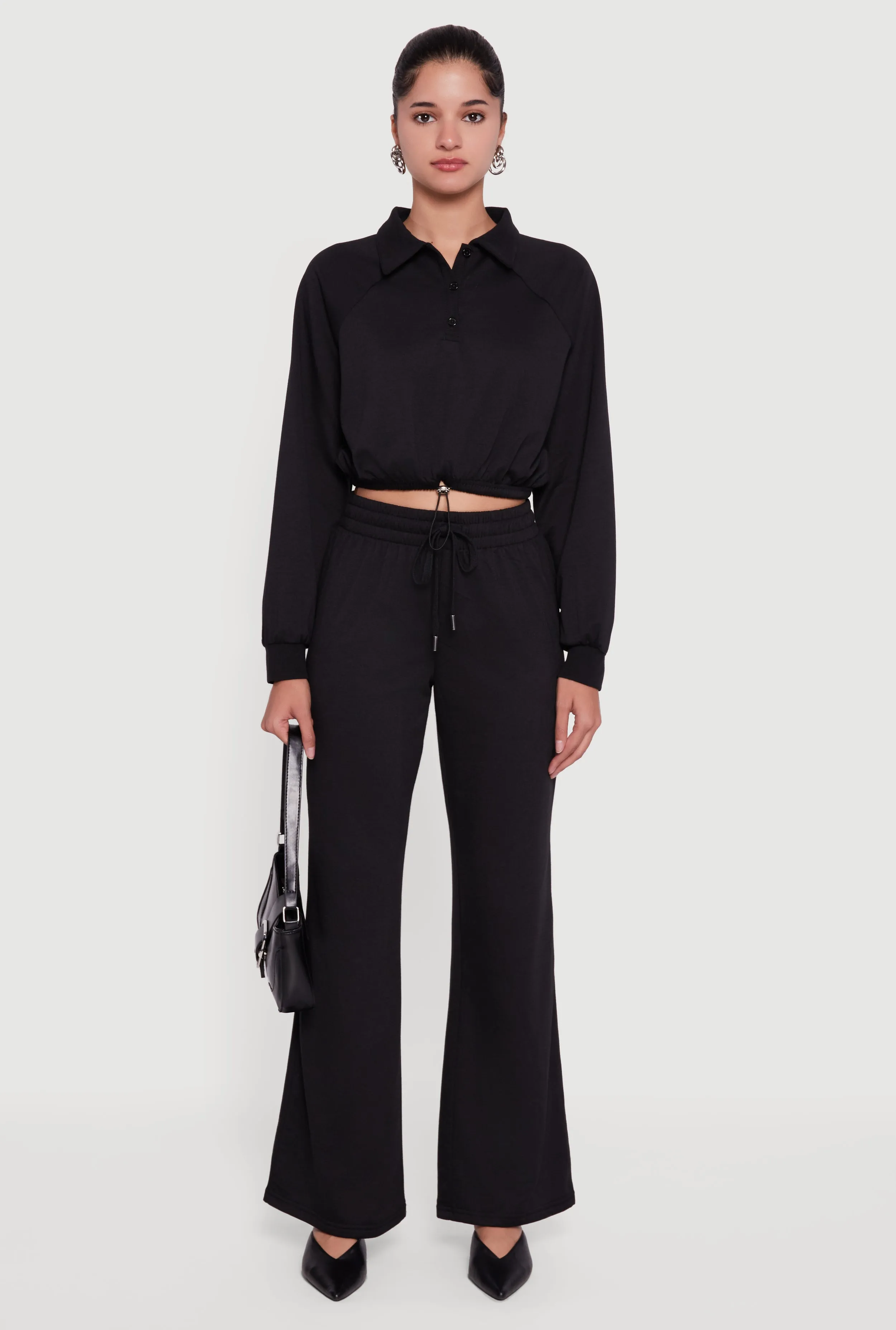 Almost Famous Drawstring Waist Flare Sweatpants sold by Rainbow product image thumbnail 2