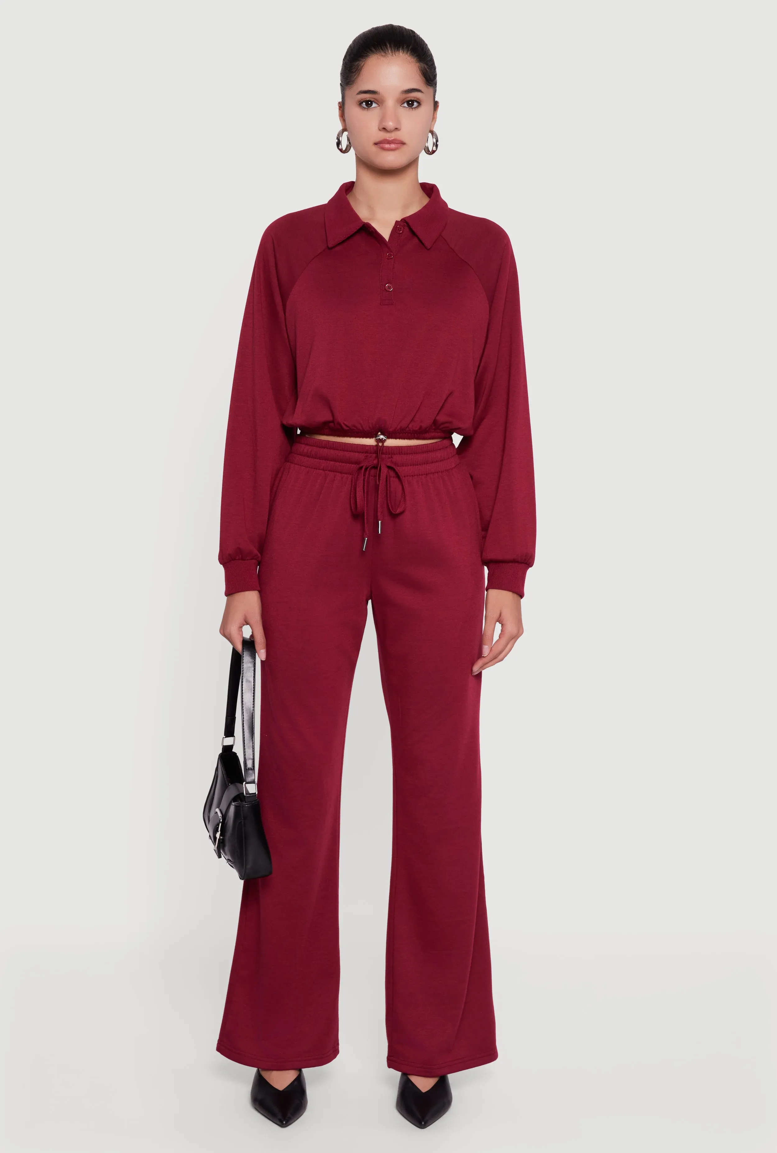 Almost Famous Drawstring Waist Flare Sweatpants sold by Rainbow product image thumbnail 2