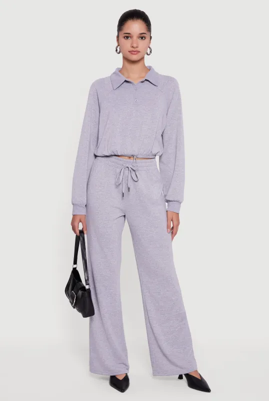 Almost Famous Drawstring Waist Flare Sweatpants sold by Rainbow