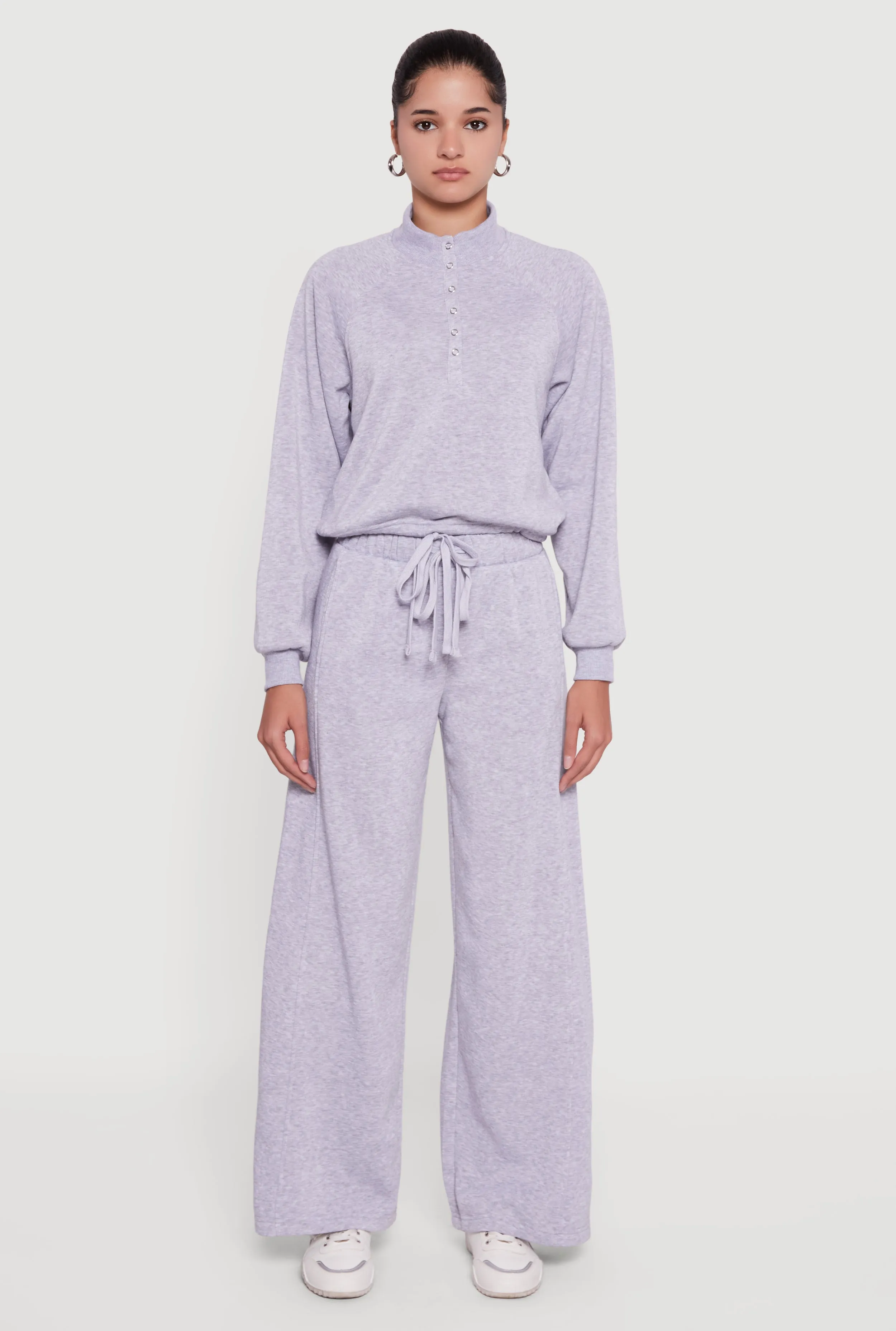 Almost Famous Drawstring Hem Cropped Raglan Sweatshirt sold by Rainbow product image thumbnail 3