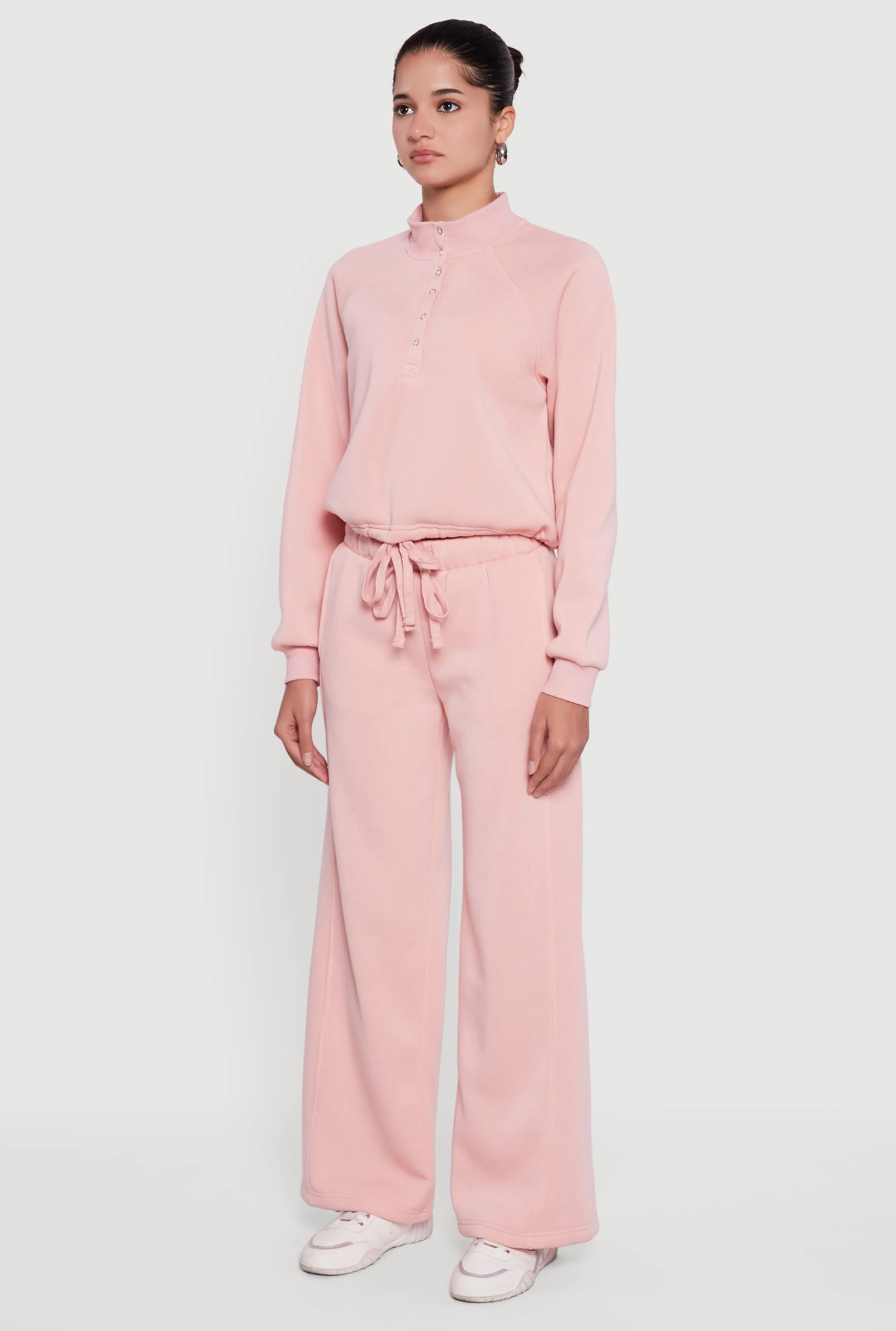 Almost Famous Drawstring Hem Cropped Raglan Sweatshirt sold by Rainbow product image thumbnail 5